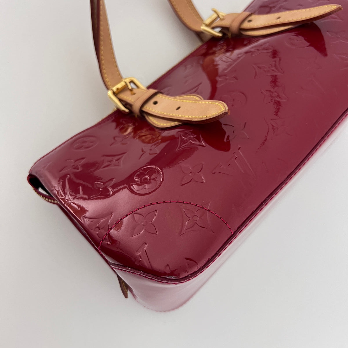Sac LOUIS VUITTON Rosewood cuir verni rouge vintage 2008