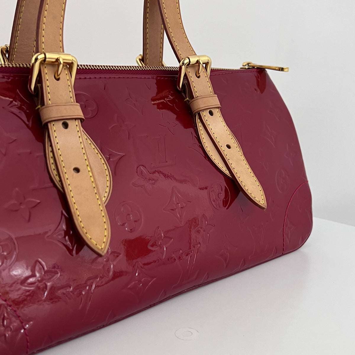 Sac LOUIS VUITTON Rosewood cuir verni rouge vintage 2008
