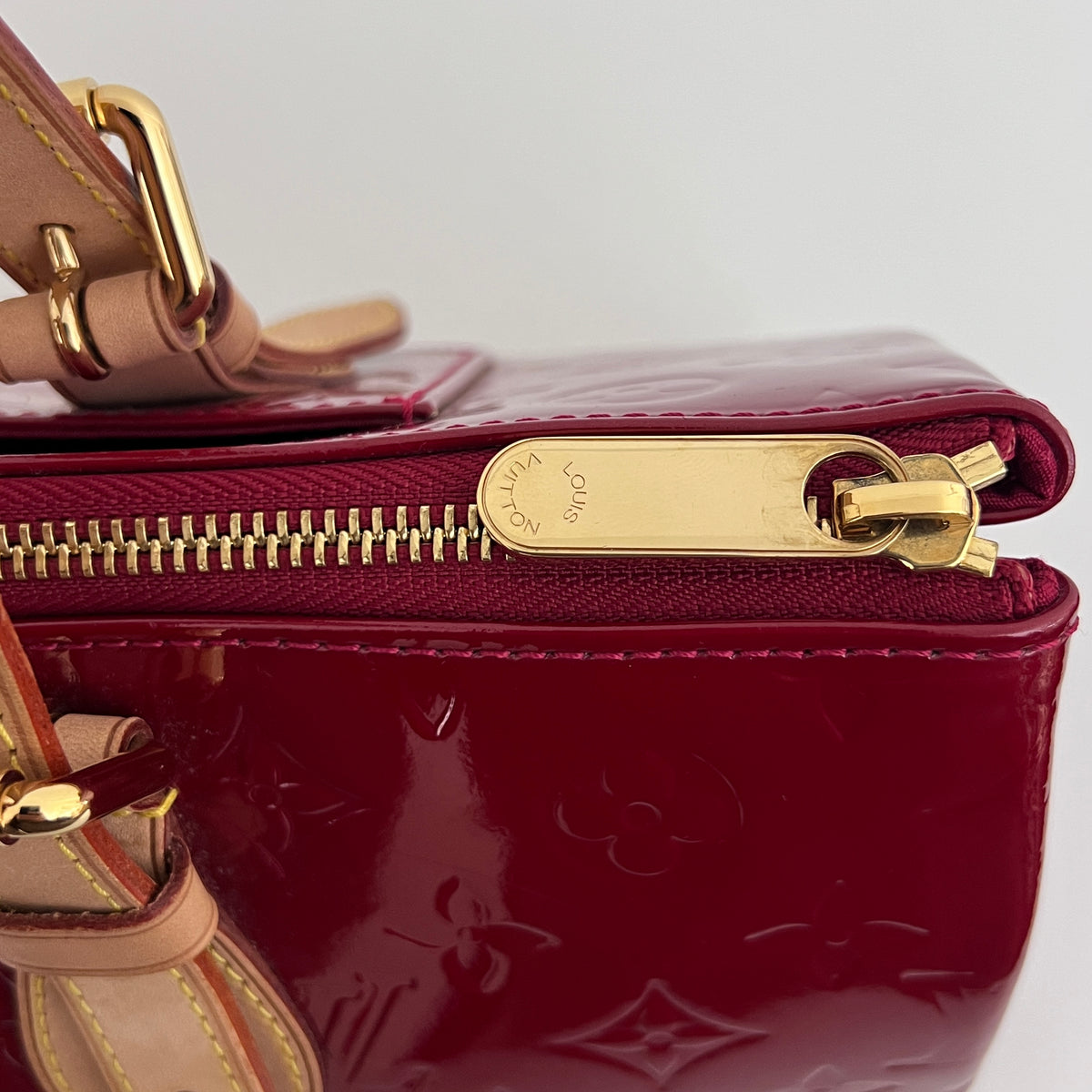 Sac LOUIS VUITTON Rosewood cuir verni rouge vintage 2008