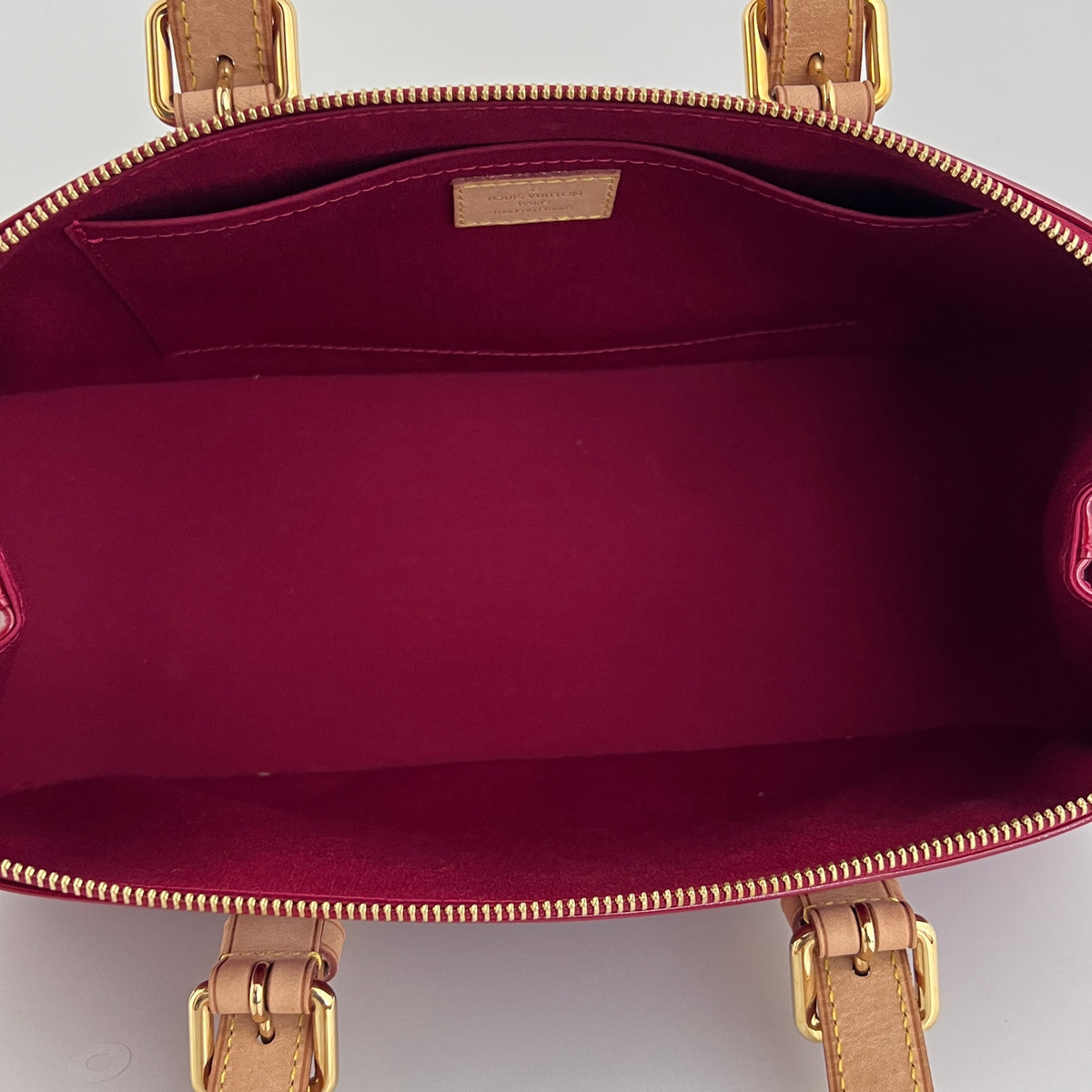 Sac LOUIS VUITTON Rosewood cuir verni rouge vintage 2008