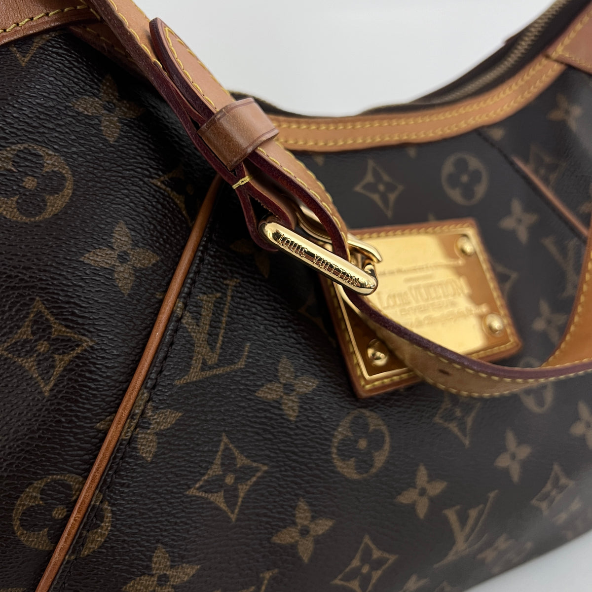 Sac LOUIS VUITTON Thames GM toile et cuir marron vintage 2011