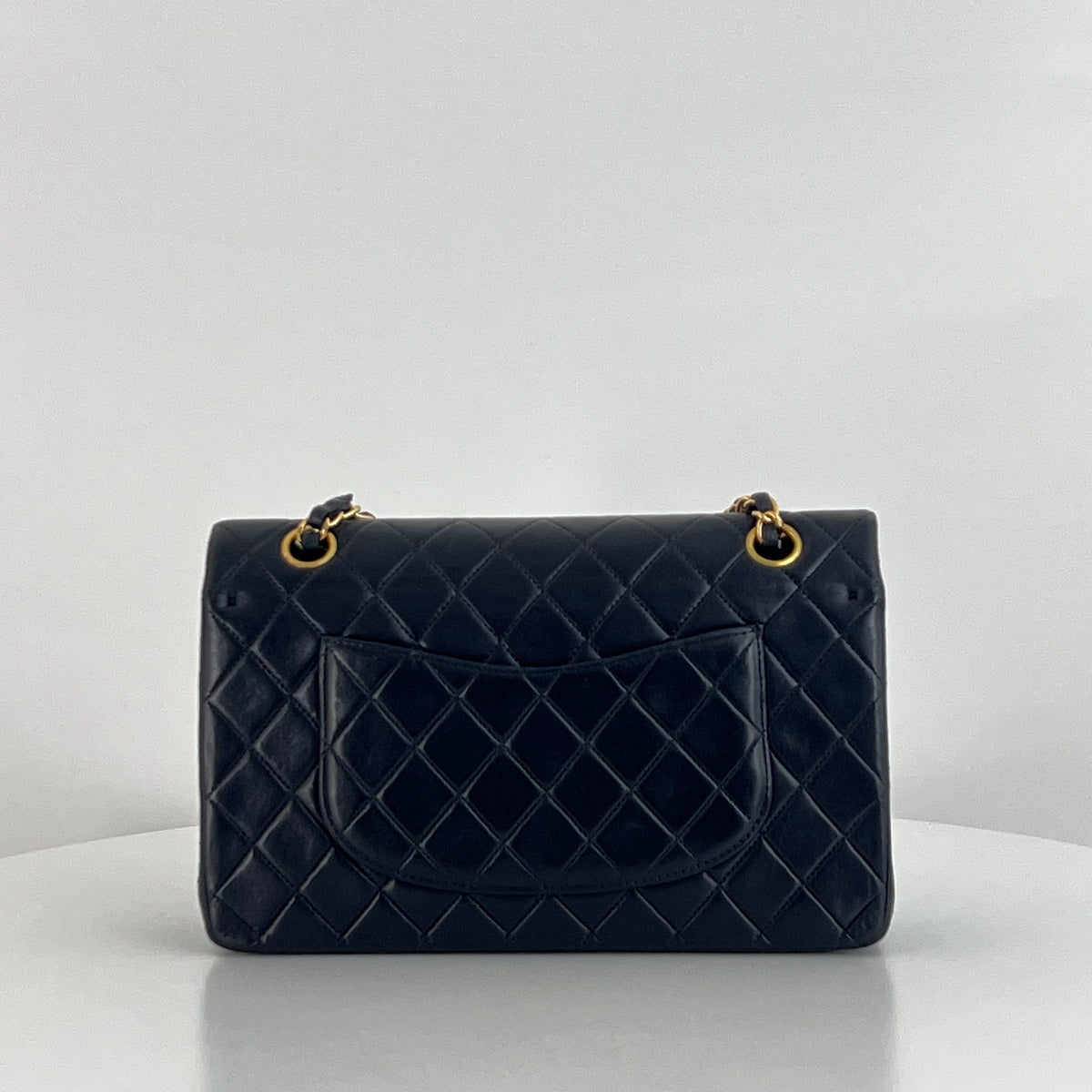 Sac à bandoulière CHANEL Classique 11.12 Medium cuir d'agneau noir vintage 2000-2002