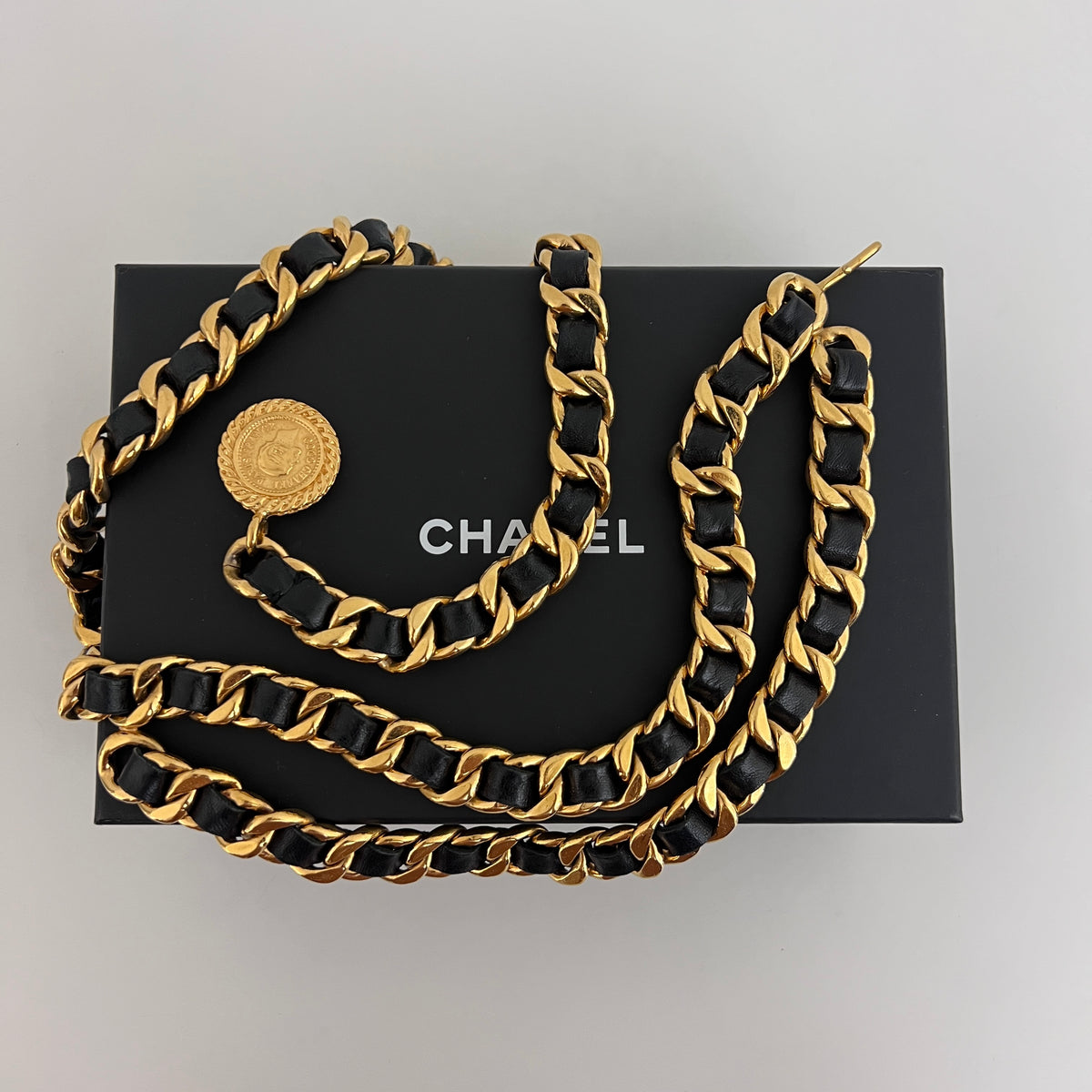 Ceinture CHANEL Double Chaîne entrelacée Circa 1990
