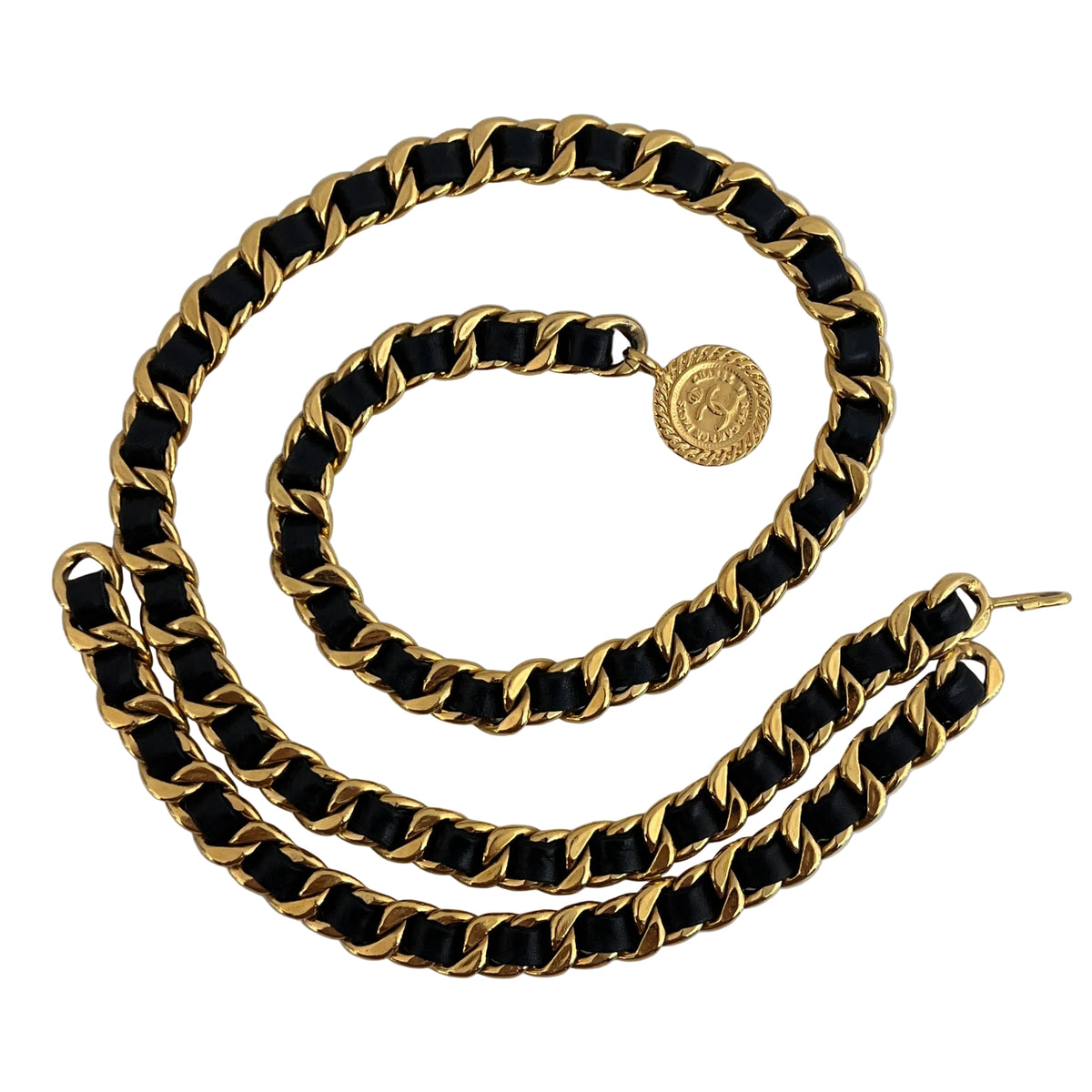 Ceinture CHANEL Double Chaîne entrelacée Circa 1990