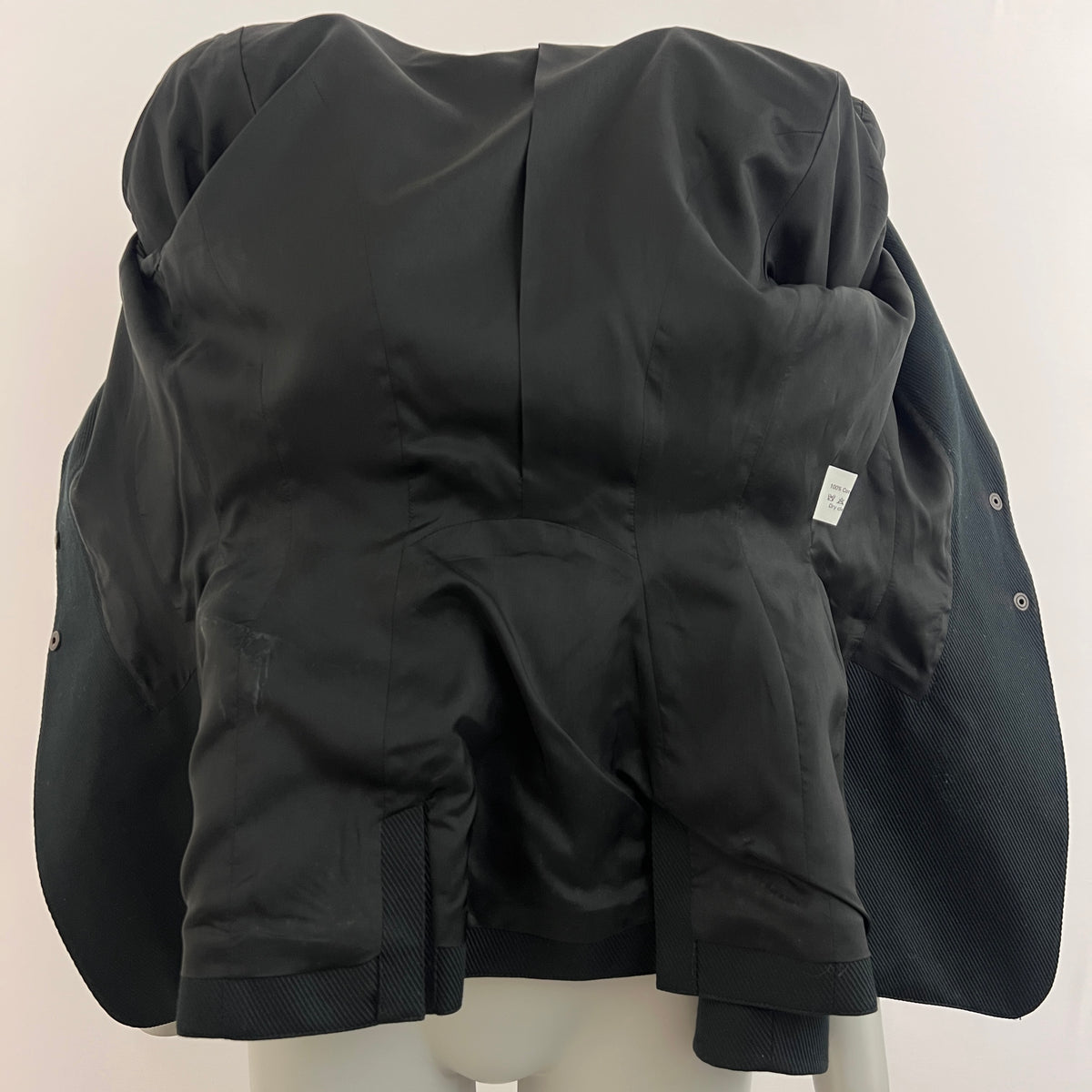 Veste Thierry Mugler vintage circa 1990 noire en coton Taille S