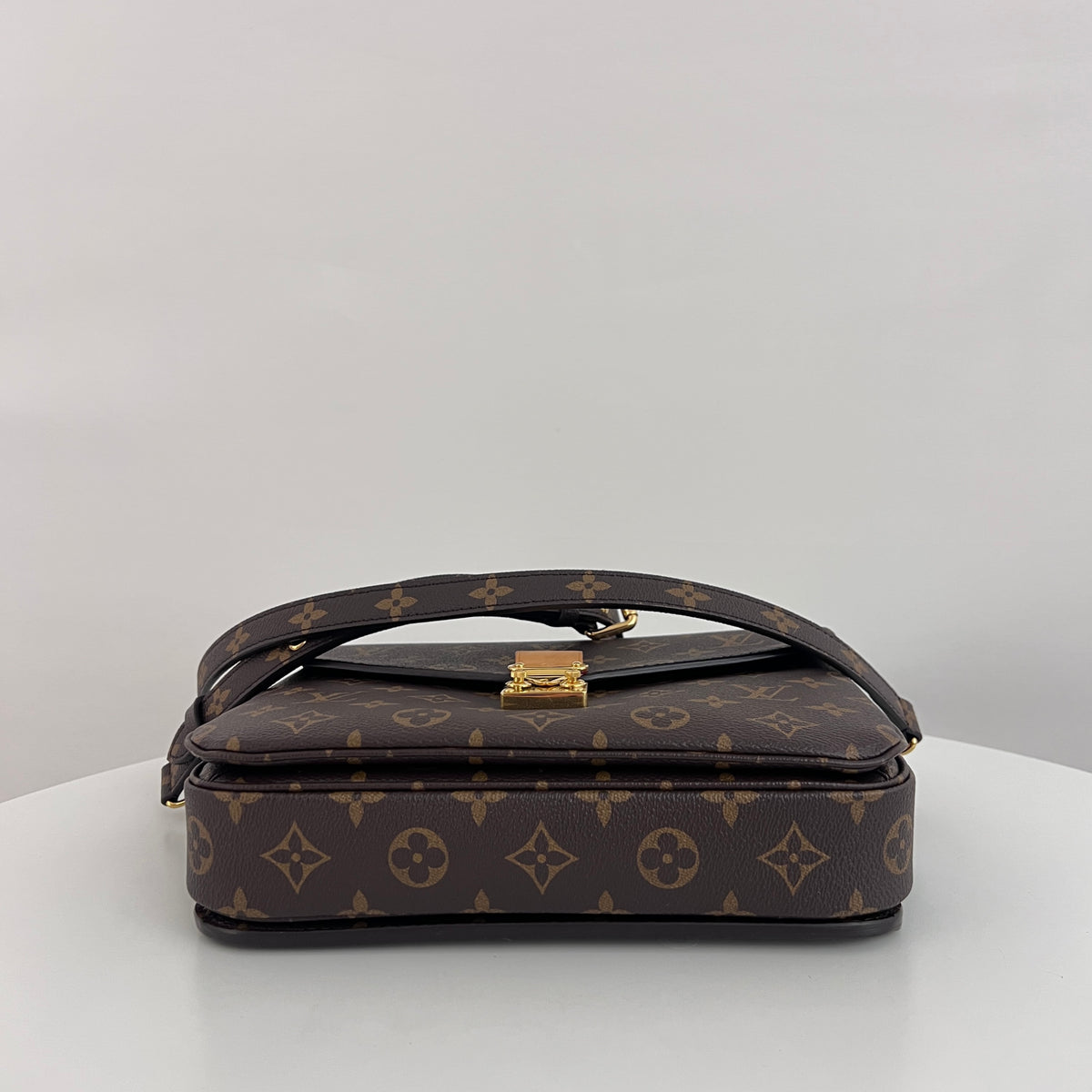 Sac à bandoulière LOUIS VUITTON Metis toile et cuir marron vintage circa 1990