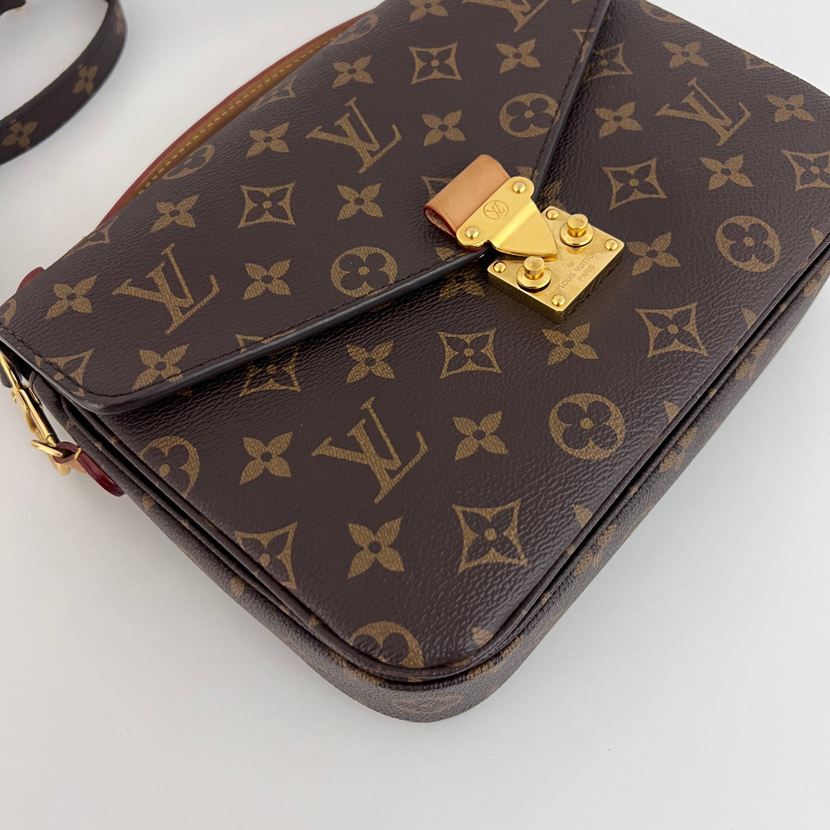 Sac à bandoulière LOUIS VUITTON Metis toile et cuir marron vintage circa 1990
