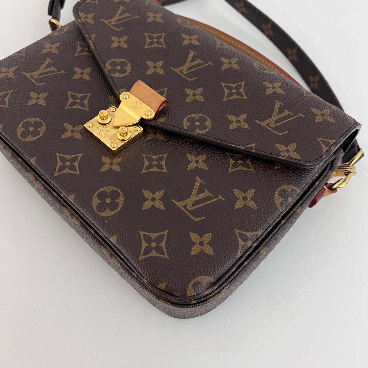 Sac à bandoulière LOUIS VUITTON Metis toile et cuir marron vintage circa 1990