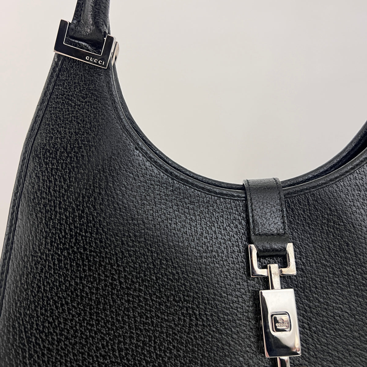 Sac GUCCI Jackie cuir grainé noir