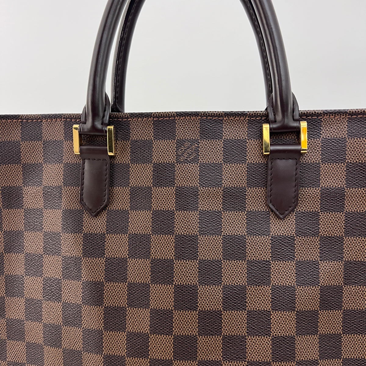 Sac LOUIS VUITTON Sac Plat toile et cuir marron vintage 2005