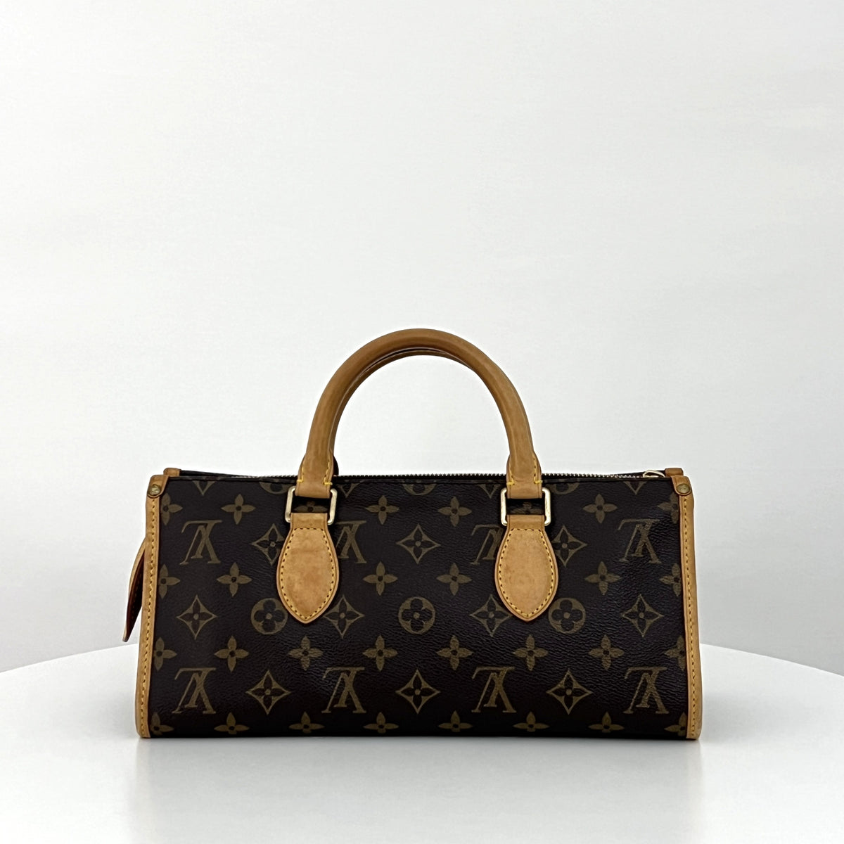 Sac à bandoulière LOUIS VUITTON Popincourt toile et cuir marron vintage 2006