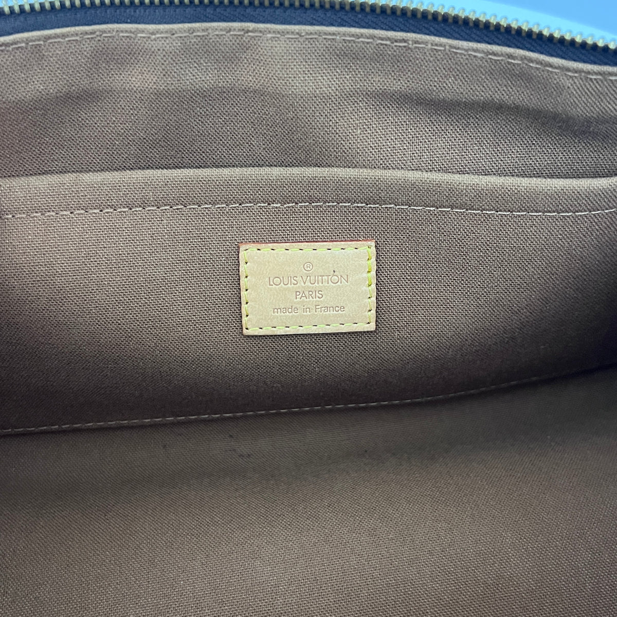 Sac à bandoulière LOUIS VUITTON Popincourt toile et cuir marron vintage 2006