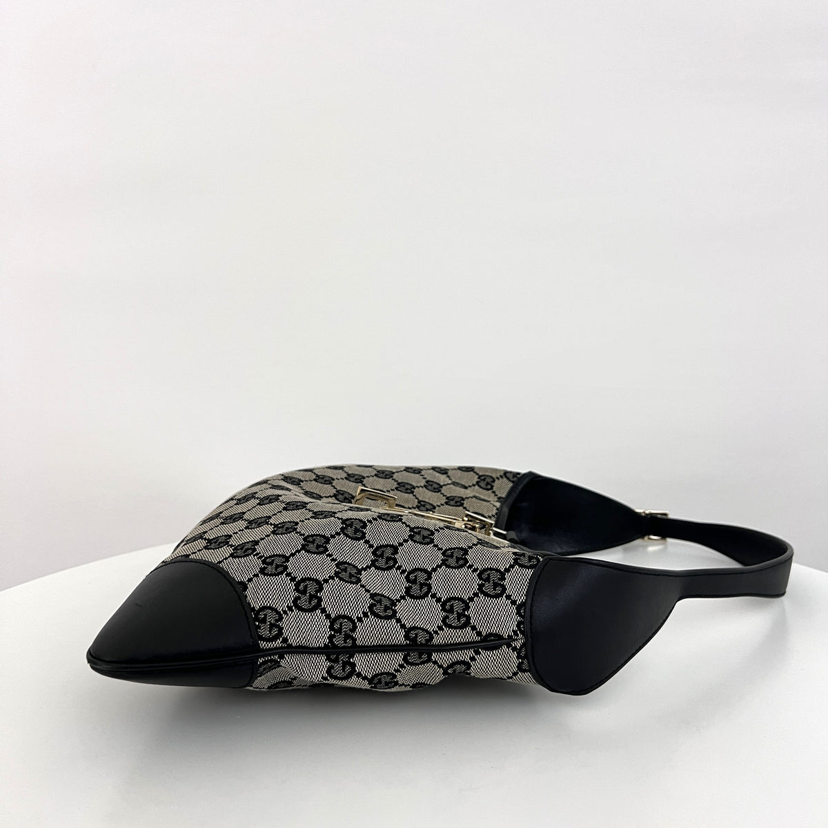 Sac GUCCI Jackie toile et cuir noir