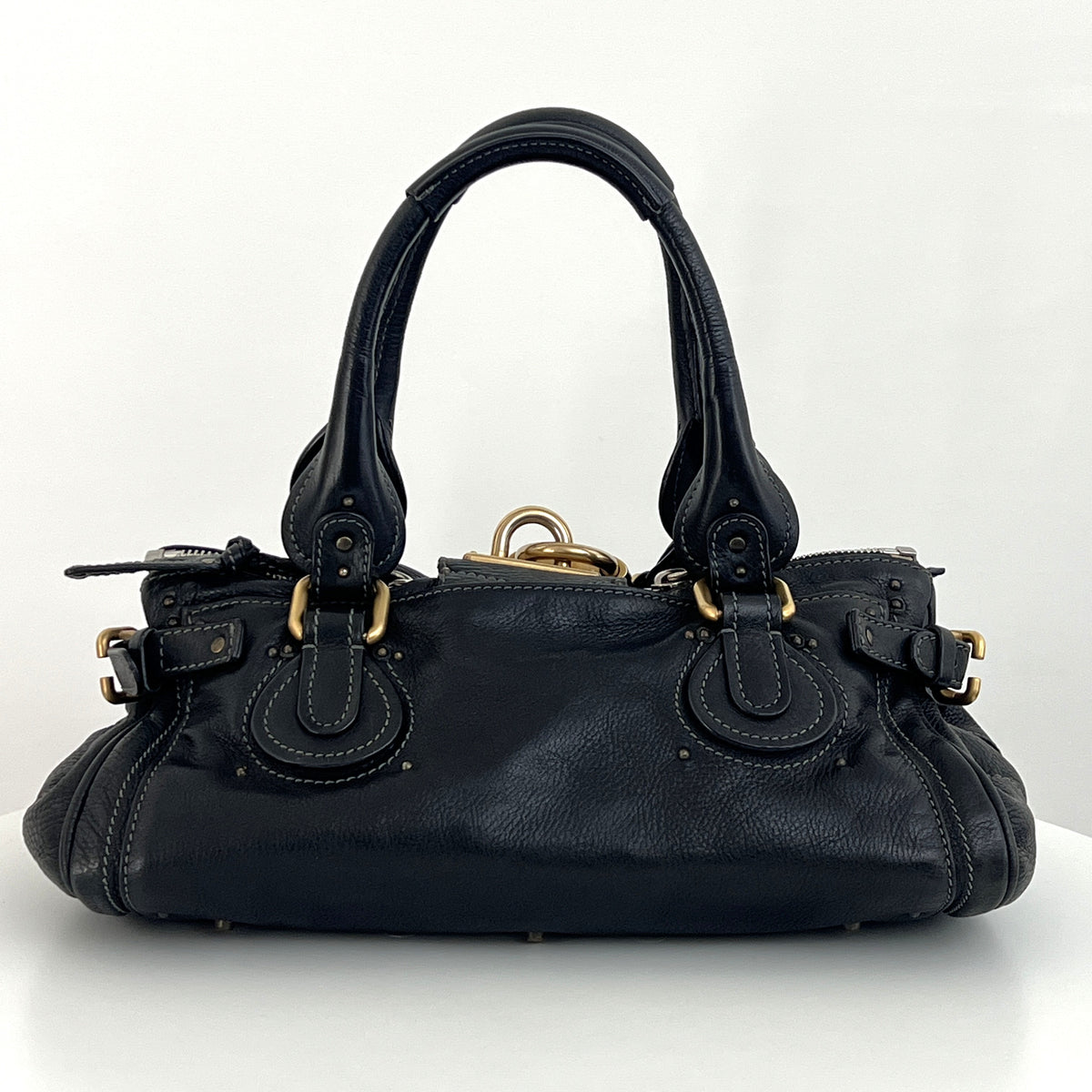Sac CHLOÉ Paddington cuir grainé noir