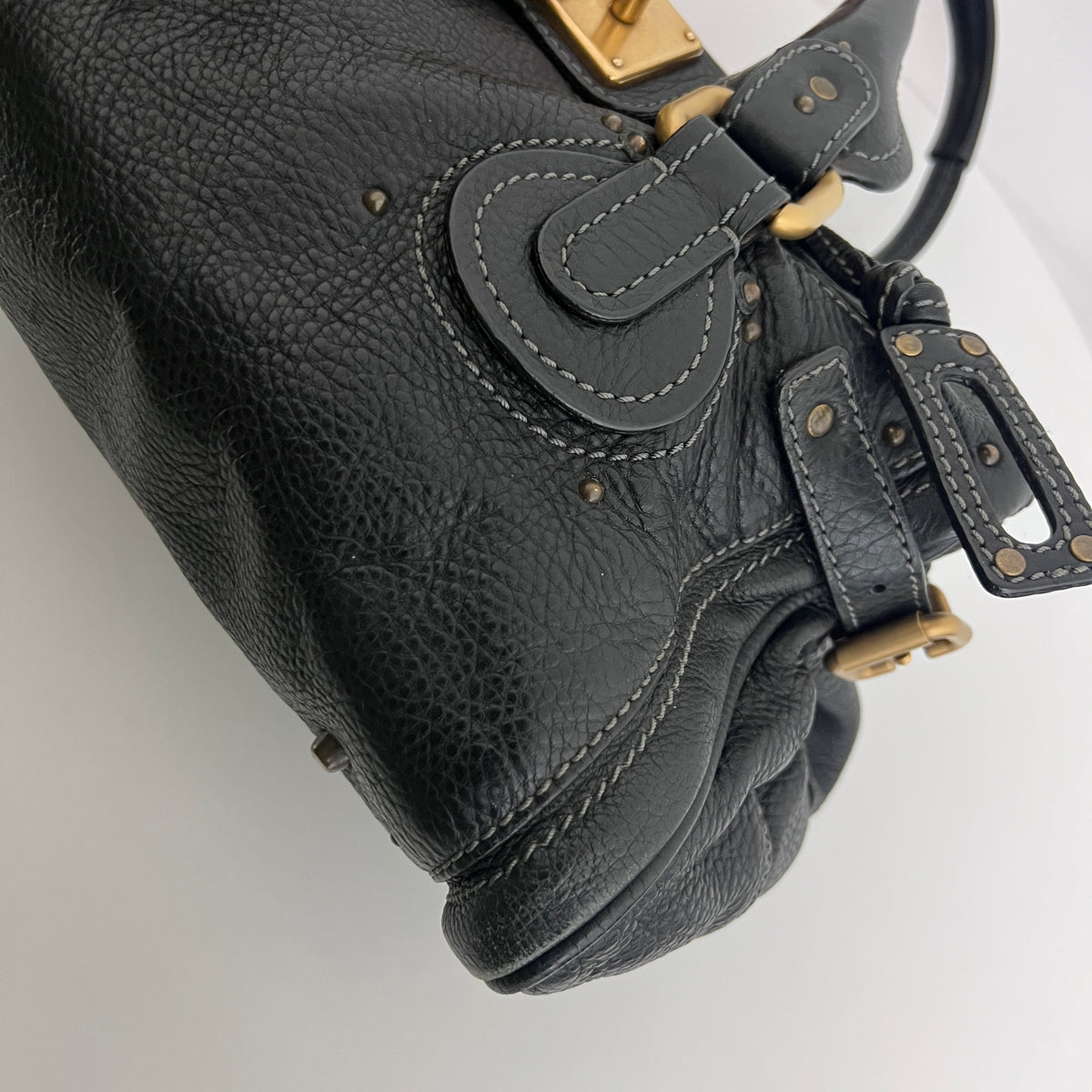 Sac CHLOÉ Paddington cuir grainé noir
