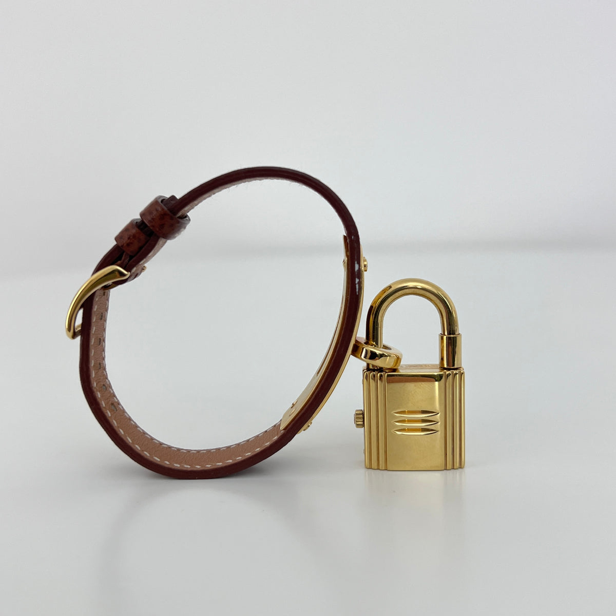 Montre HERMÈS Kelly plaqué or doré