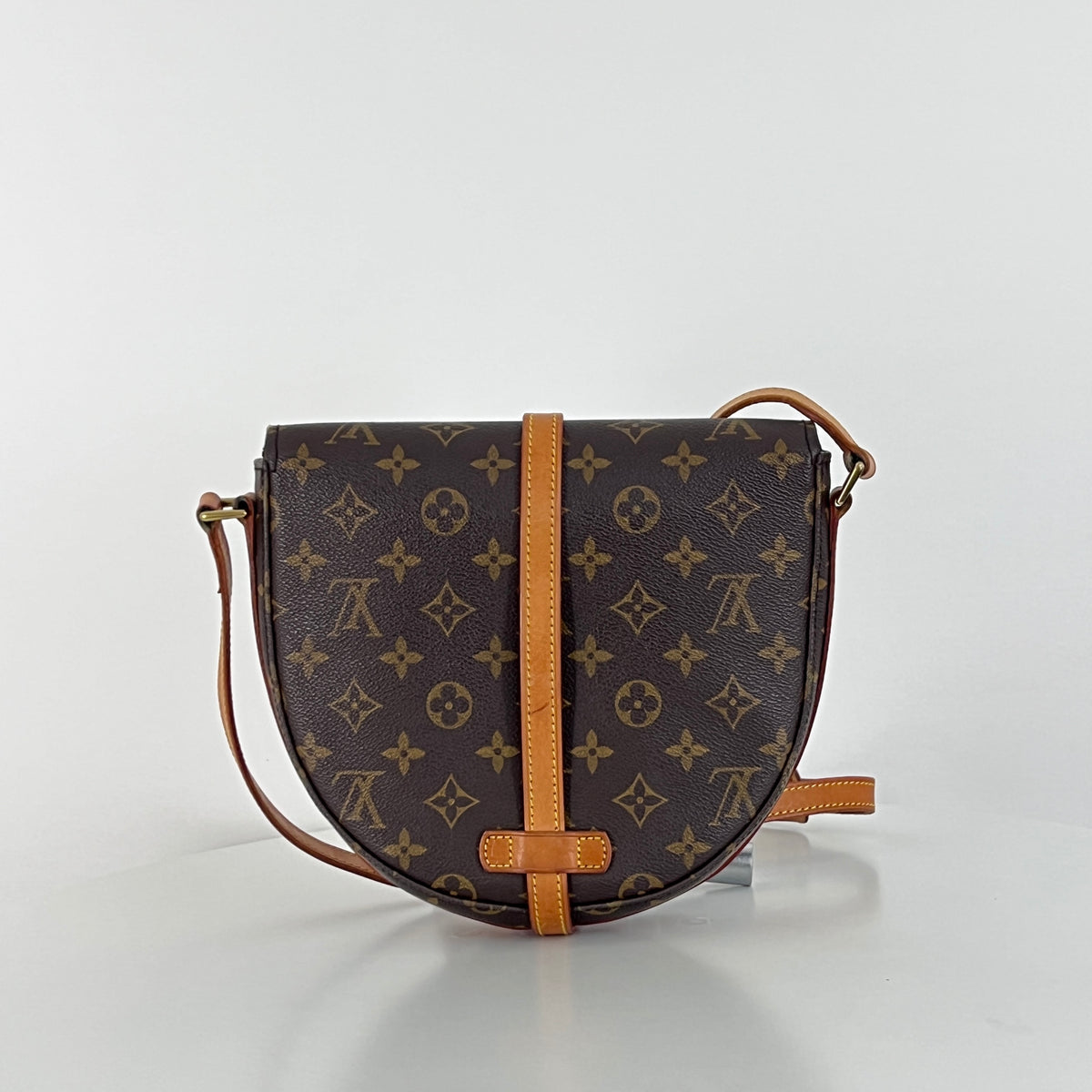 Sac à bandoulière LOUIS VUITTON Chantilly MM toile et cuir marron vintage 1994