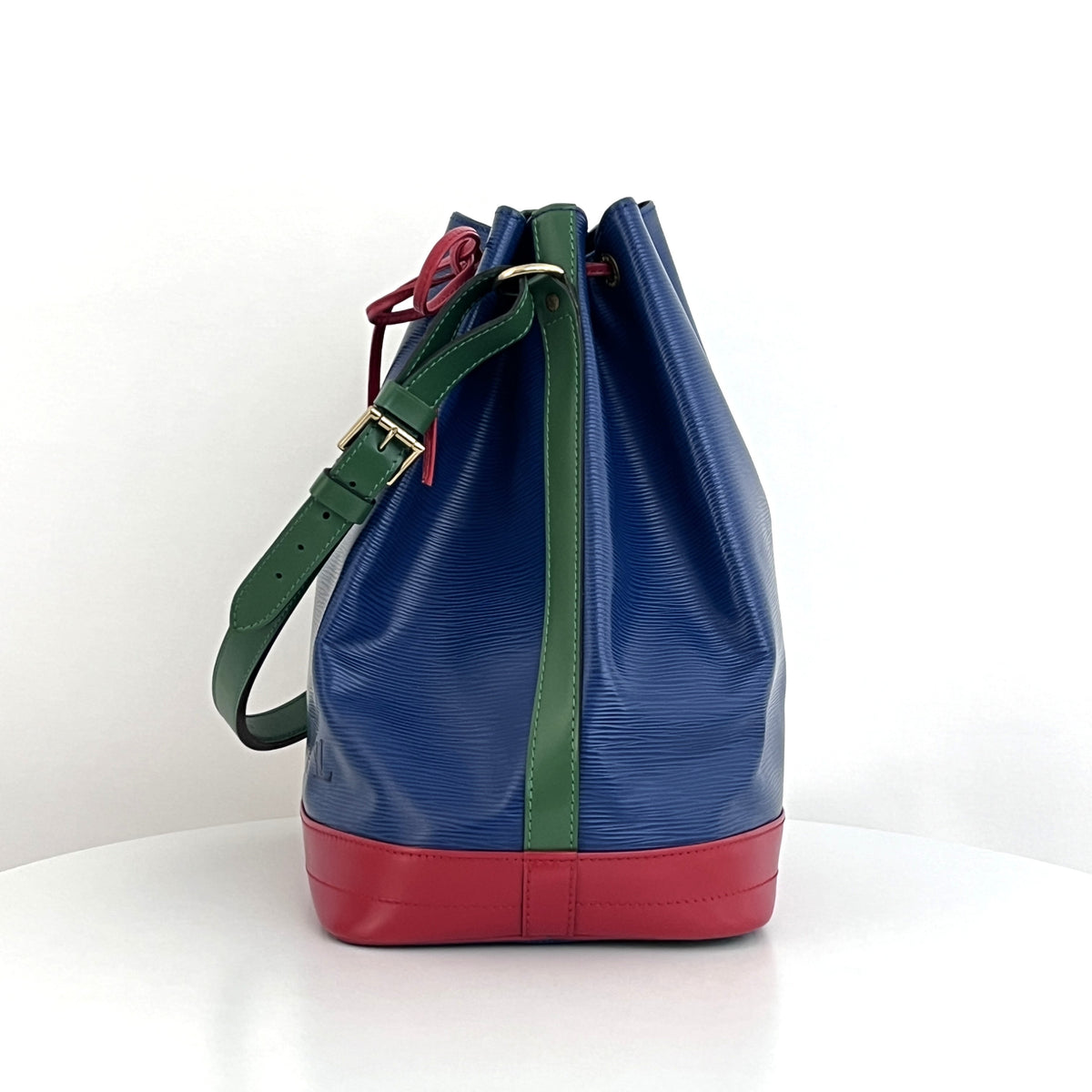 Sac LOUIS VUITTON Noé Grand cuir épi tricolore vintage 1992