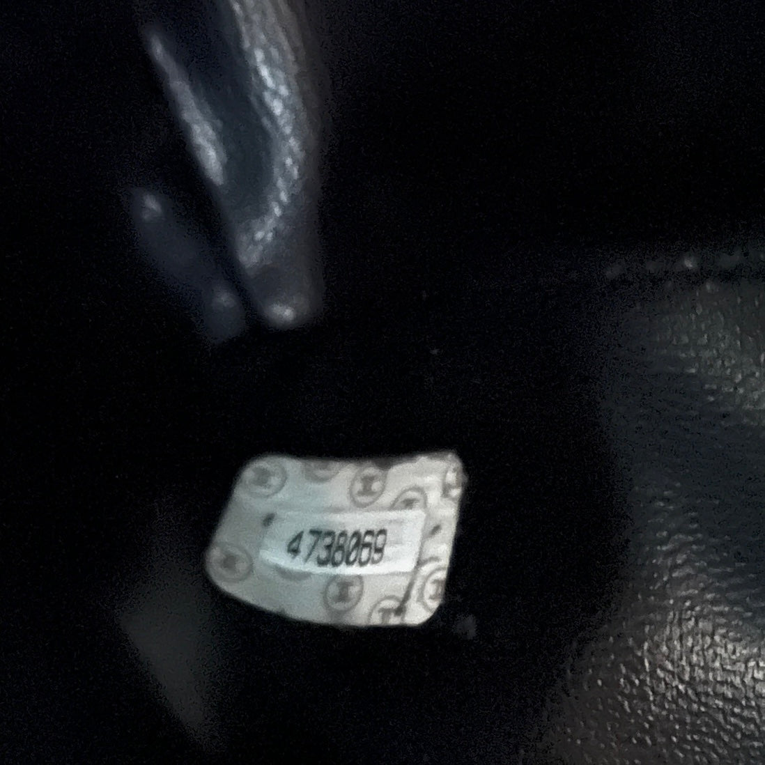Vintage 1996-1997 CHANEL black lambskin mini bucket bag