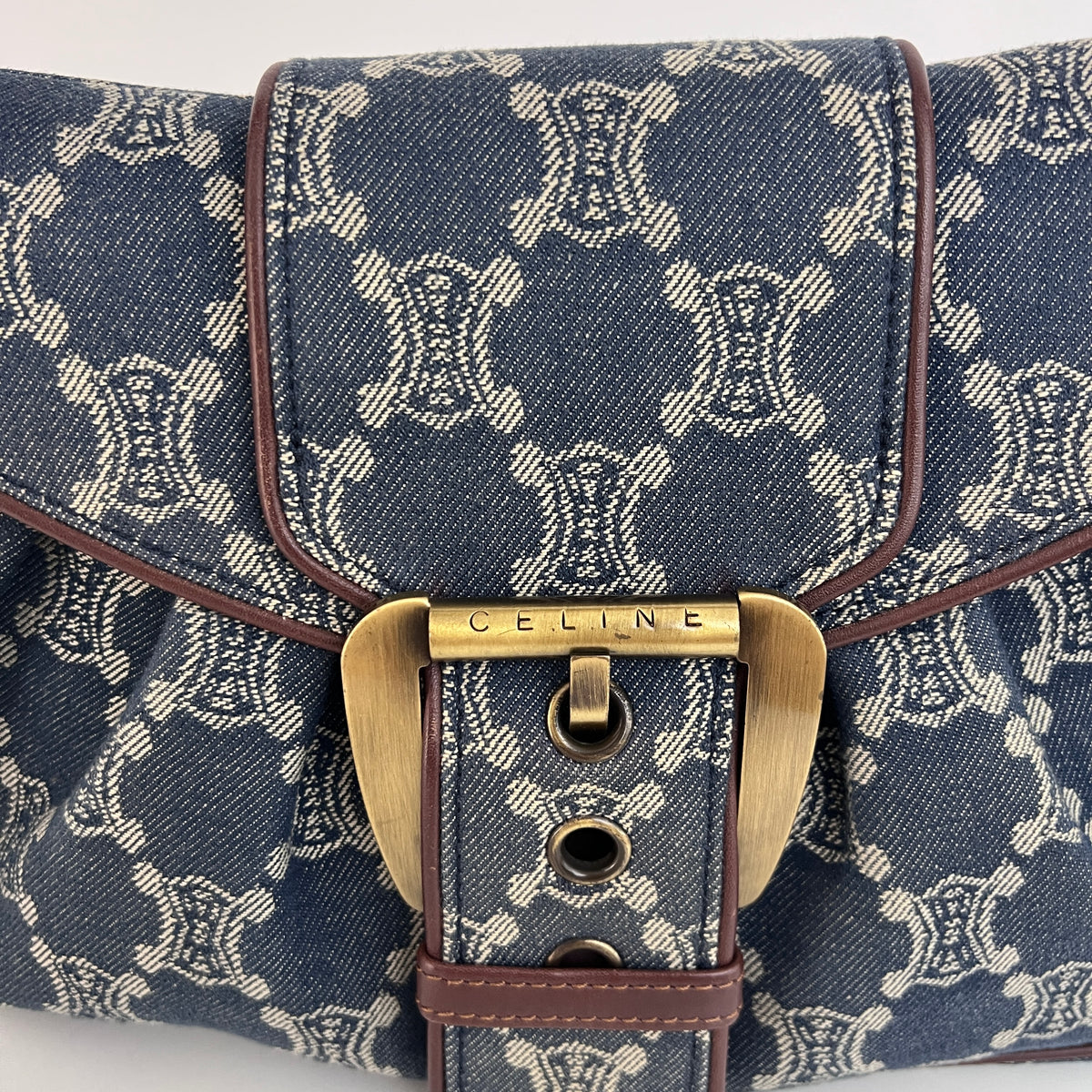 Sac CELINE Macadam MM denim bleu