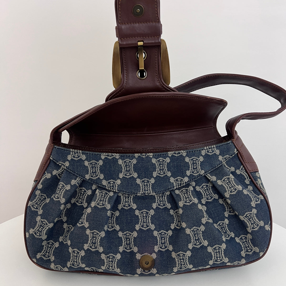 Sac CELINE Macadam MM denim bleu