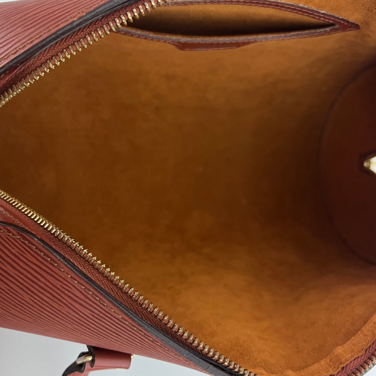 Sac LOUIS VUITTON Soufflot cuir épi marron vintage 1997