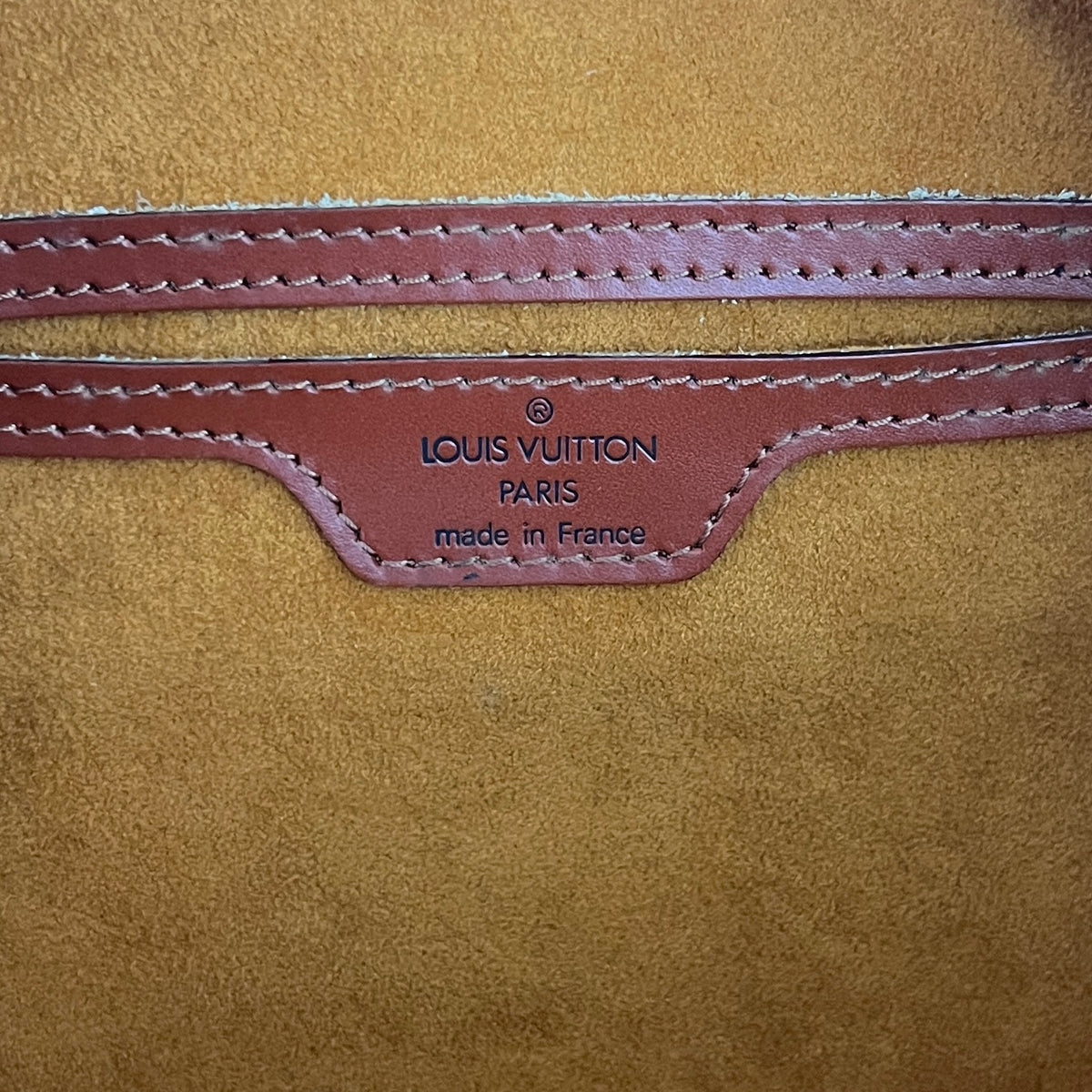 Sac LOUIS VUITTON Soufflot cuir épi marron vintage 1997
