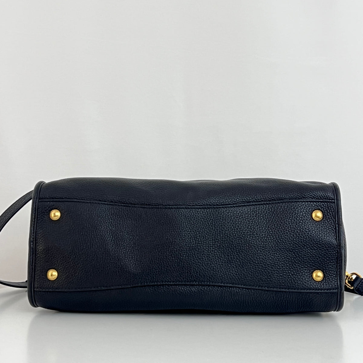 Sac PRADA Vitello Daino cuir grainé noir