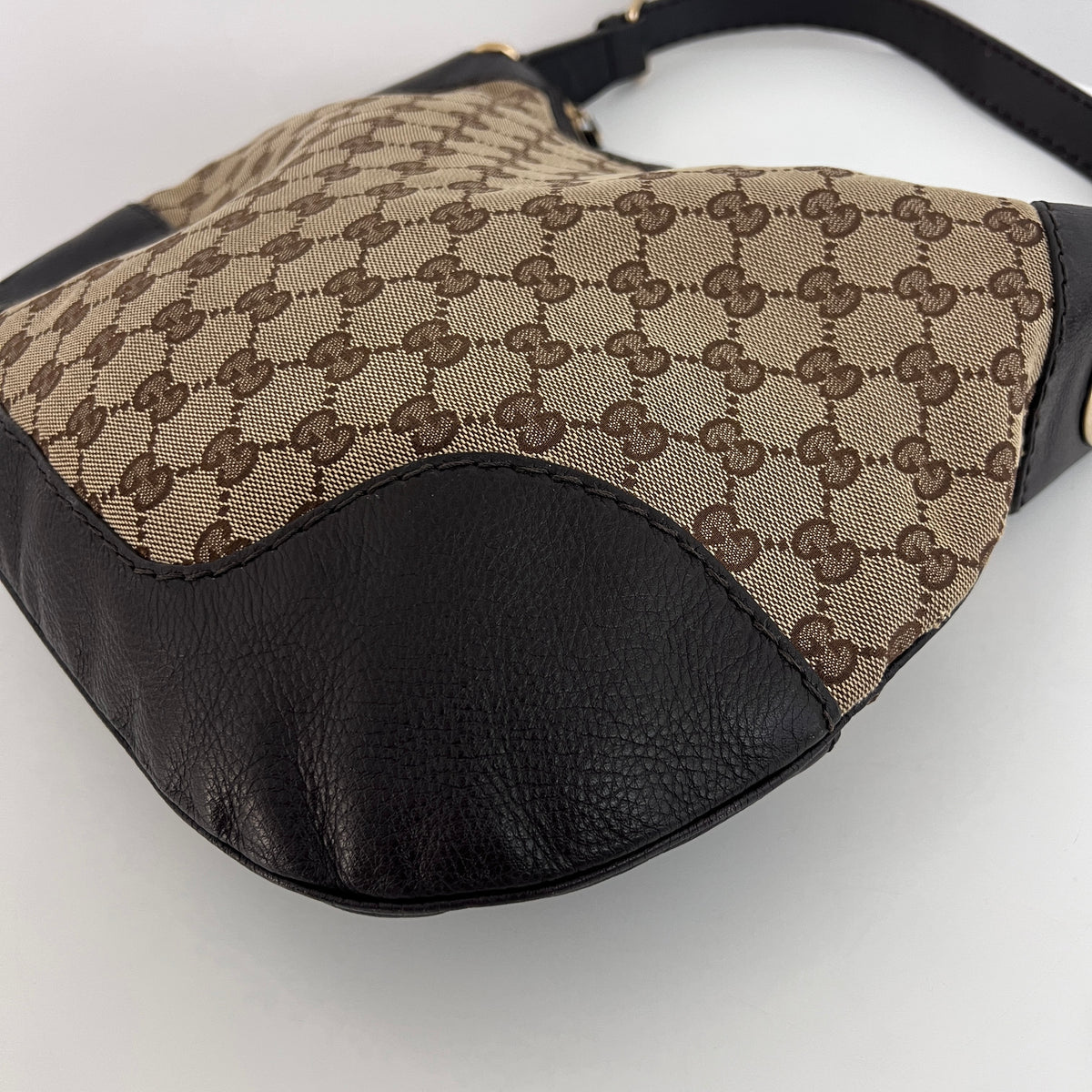 Sac GUCCI Charlotte toile et cuir marron