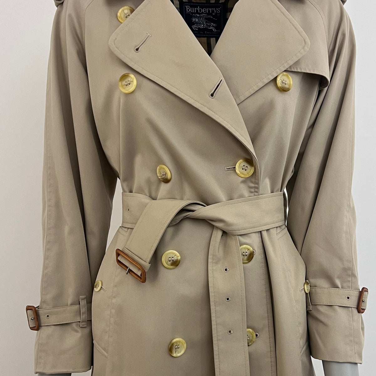 Trench BURBERRY S coton beige Chelsea Circa 1990