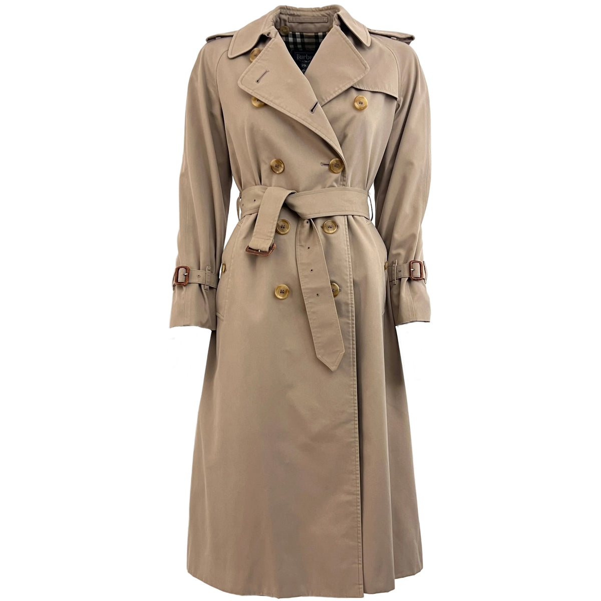 Trench BURBERRY XS coton beige Chelsea Circa 1990
