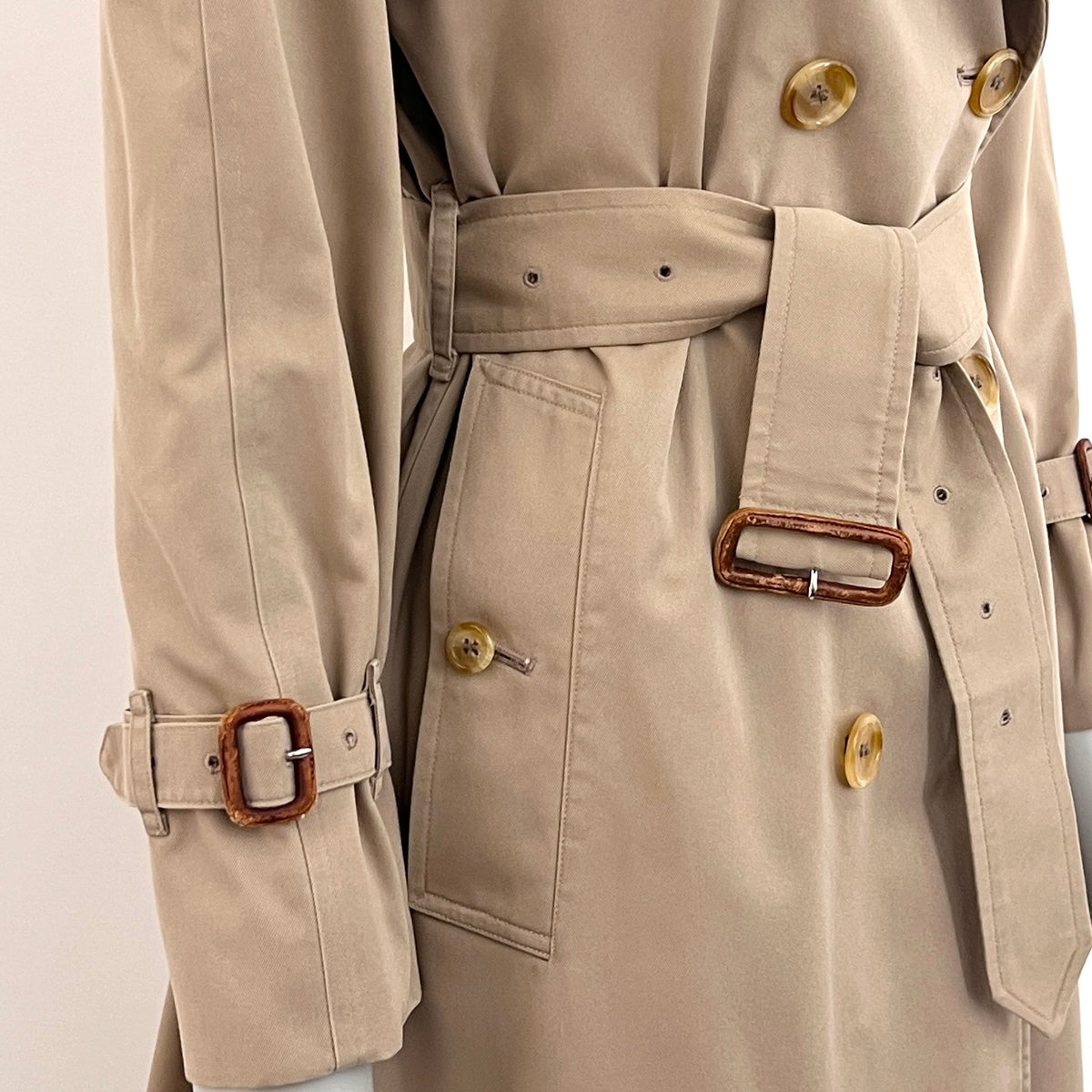 Trench BURBERRY XS coton beige Chelsea Circa 1990