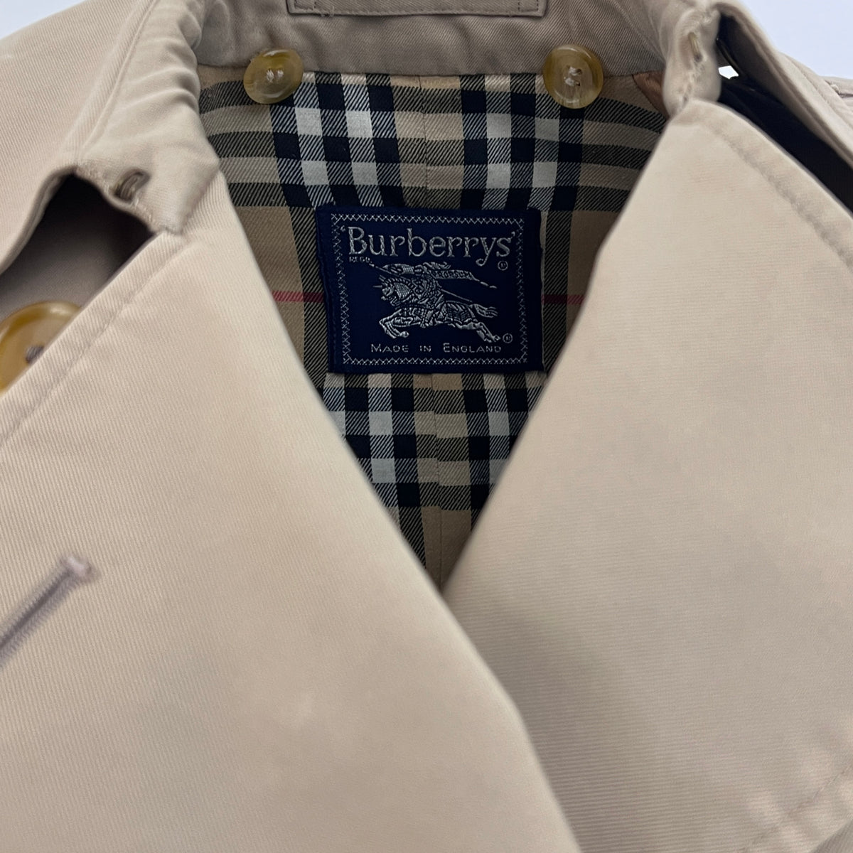 Trench BURBERRY XS coton beige Chelsea Circa 1990