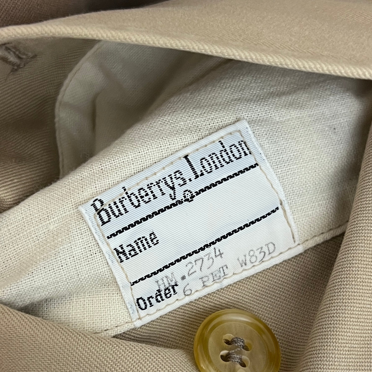 Trench BURBERRY XS coton beige Chelsea Circa 1990
