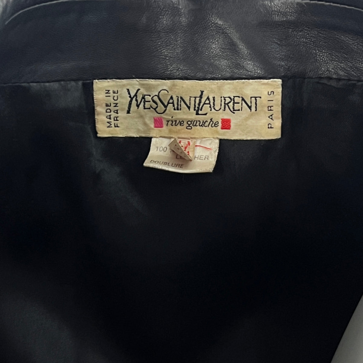 Yves Saint Laurent Rive Gauche veste blazer en cuir Noir vintage Circa 1980-1990
