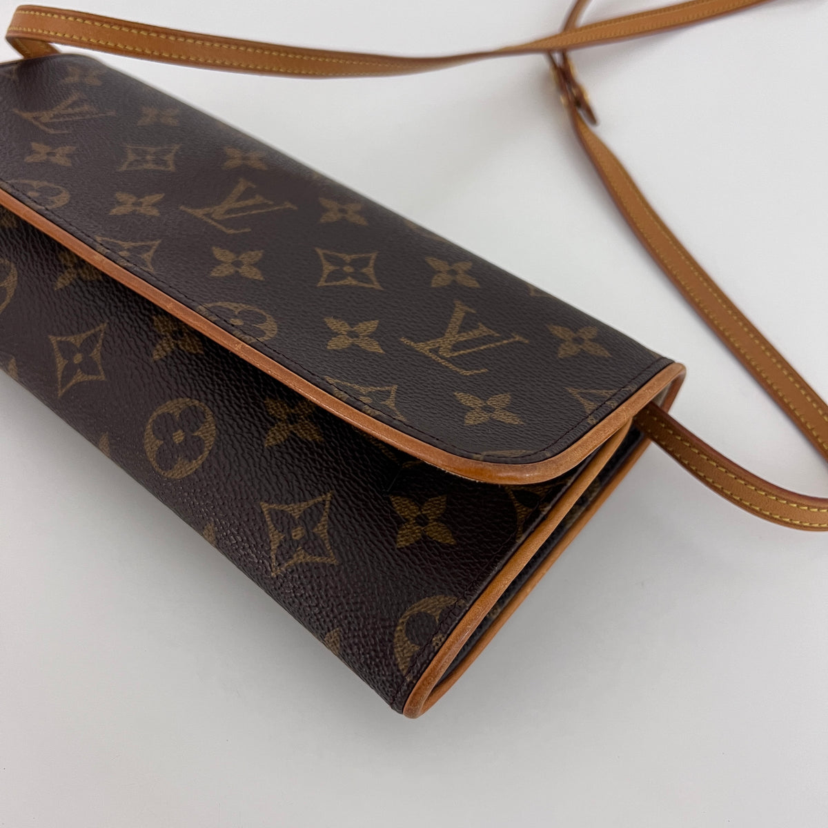 LOUIS VUITTON Twin GM Shoulder Bag in brown canvas and leather vintage 2000