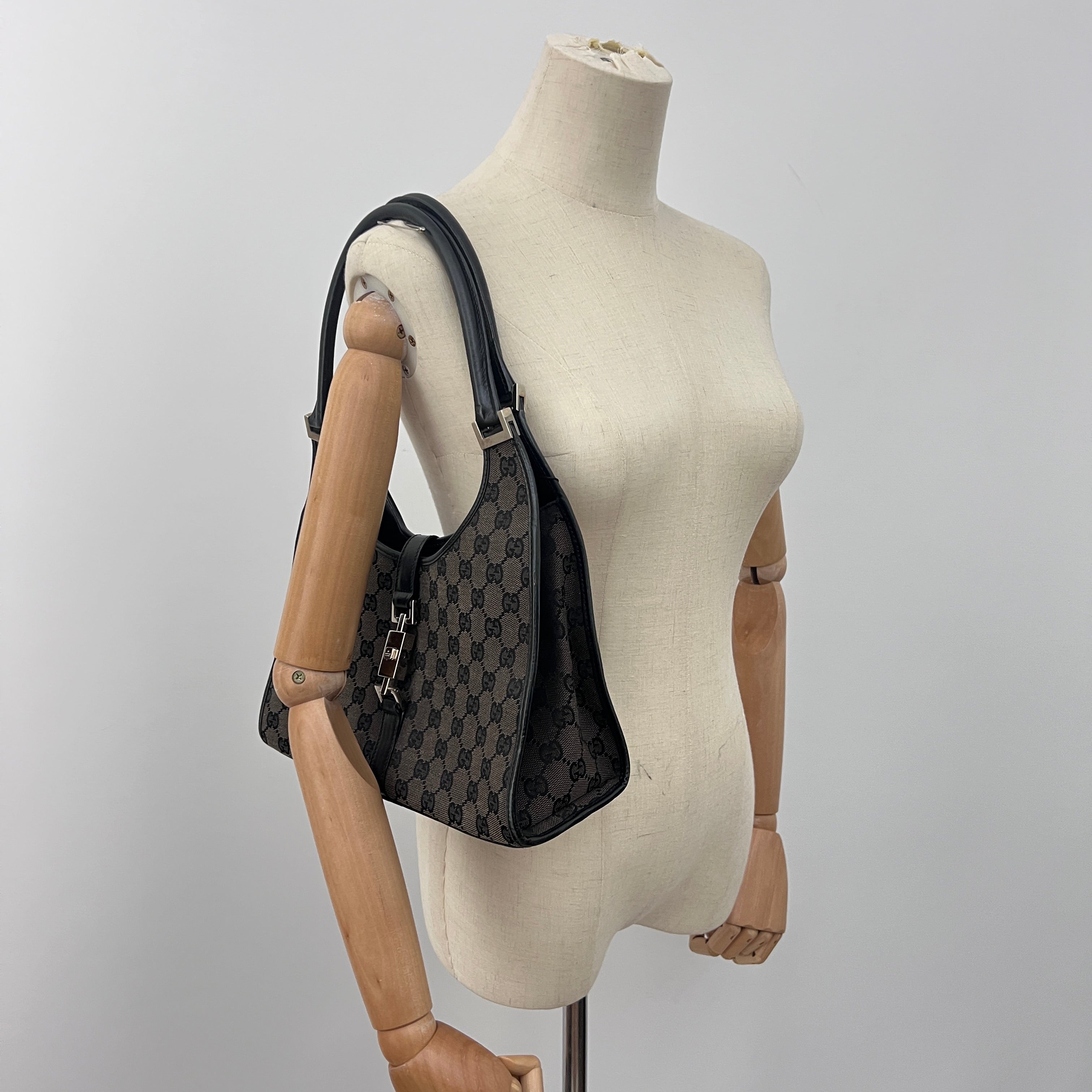 Sac GUCCI Jackie toile et cuir marron
