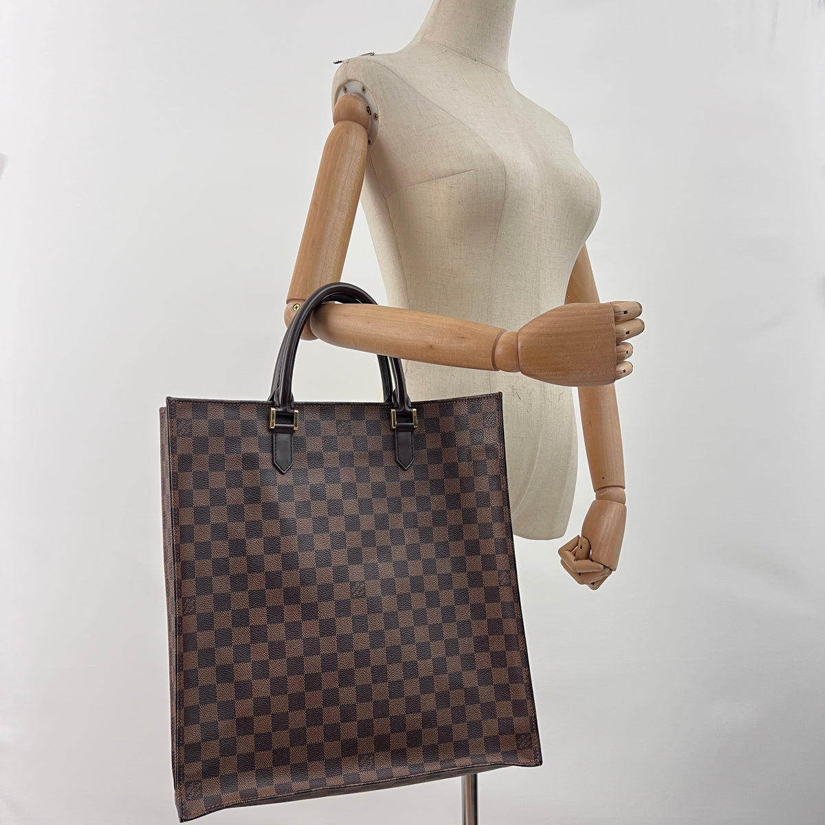 Sac LOUIS VUITTON Sac Plat toile et cuir marron vintage 2005