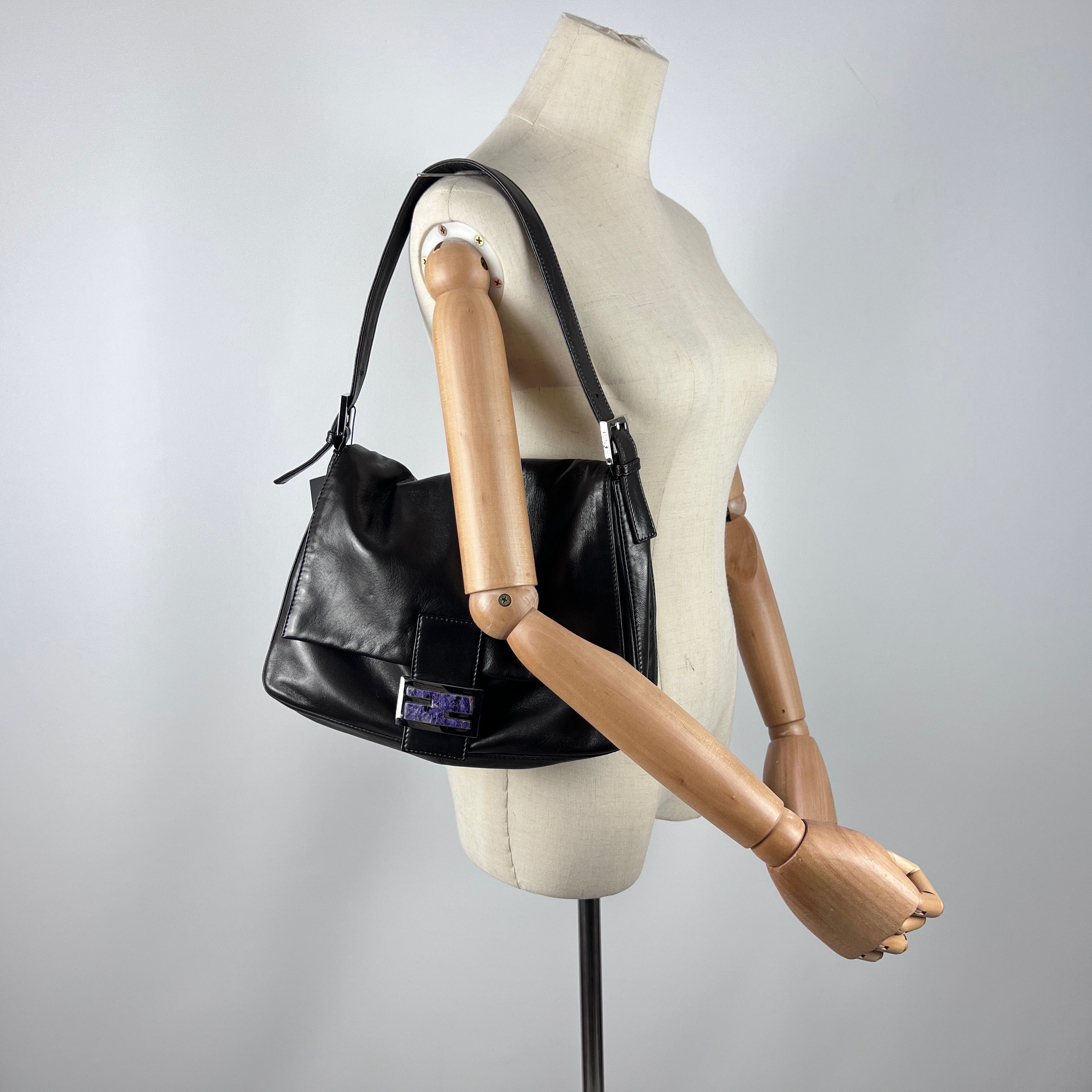 Sac à main FENDI Mamma Leather cuir marron