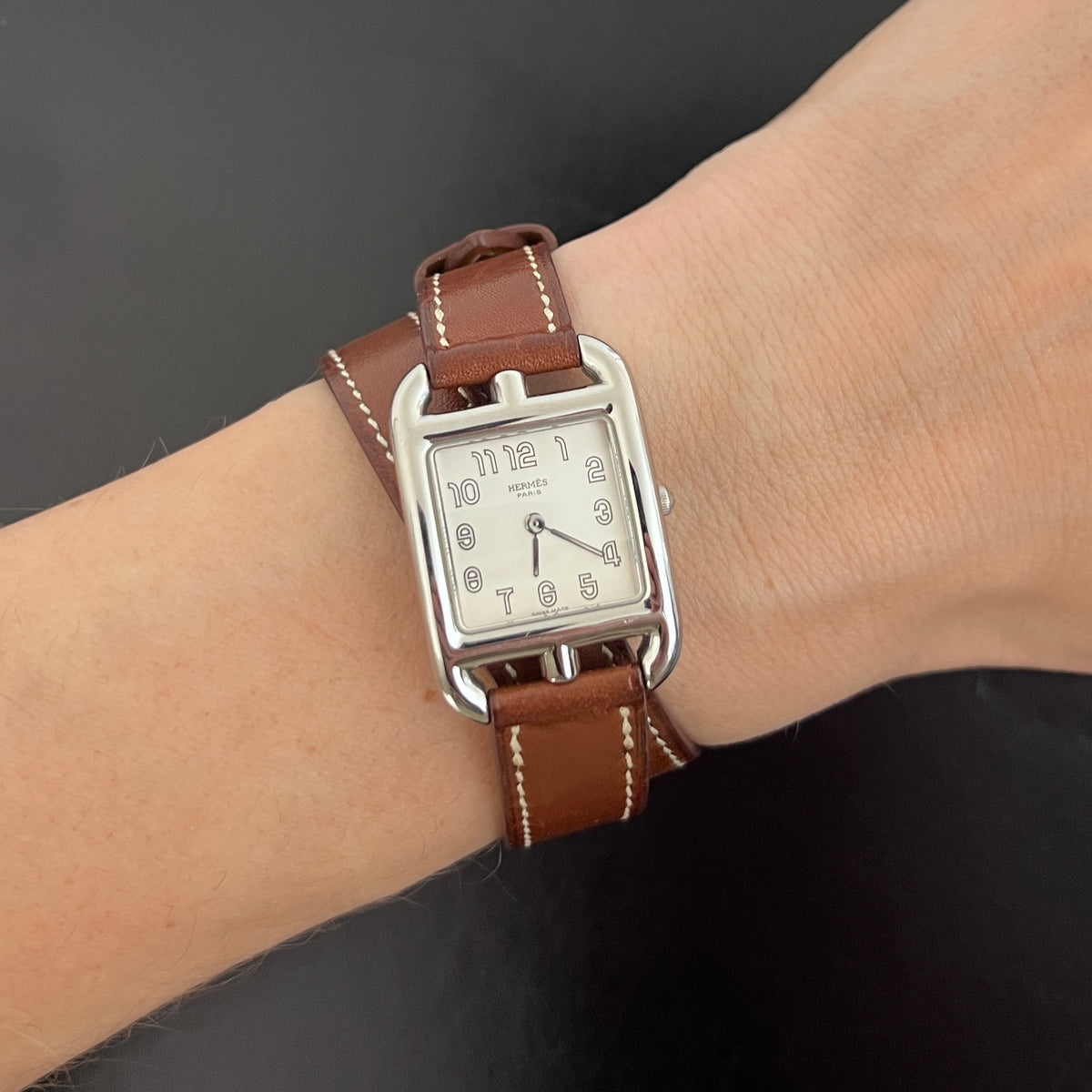 Montre HERMÈS Cape Cod acier argenté