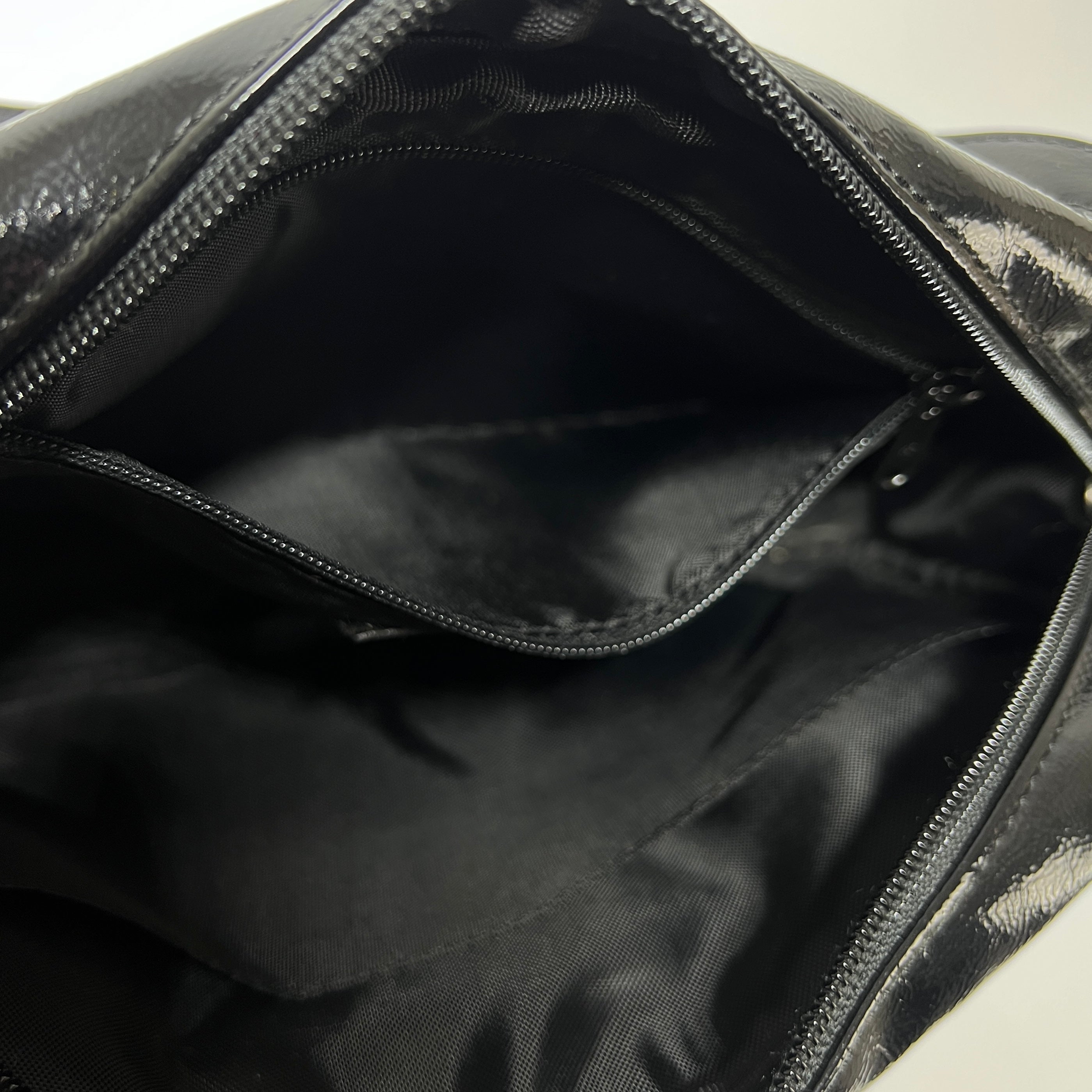 Sac à main COURREGES Caméra vinyle noir