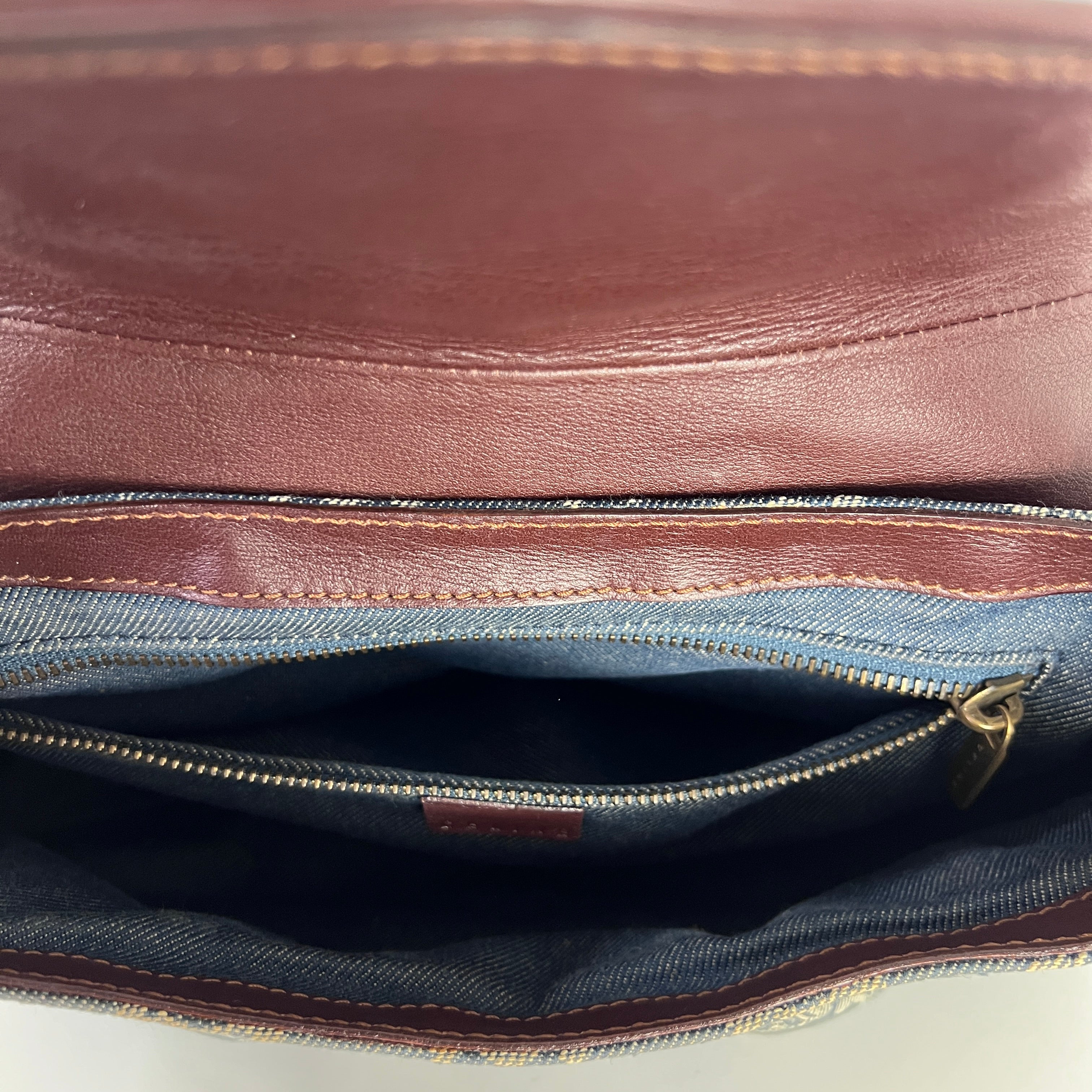 Sac à main CELINE Macadam denim bleu
