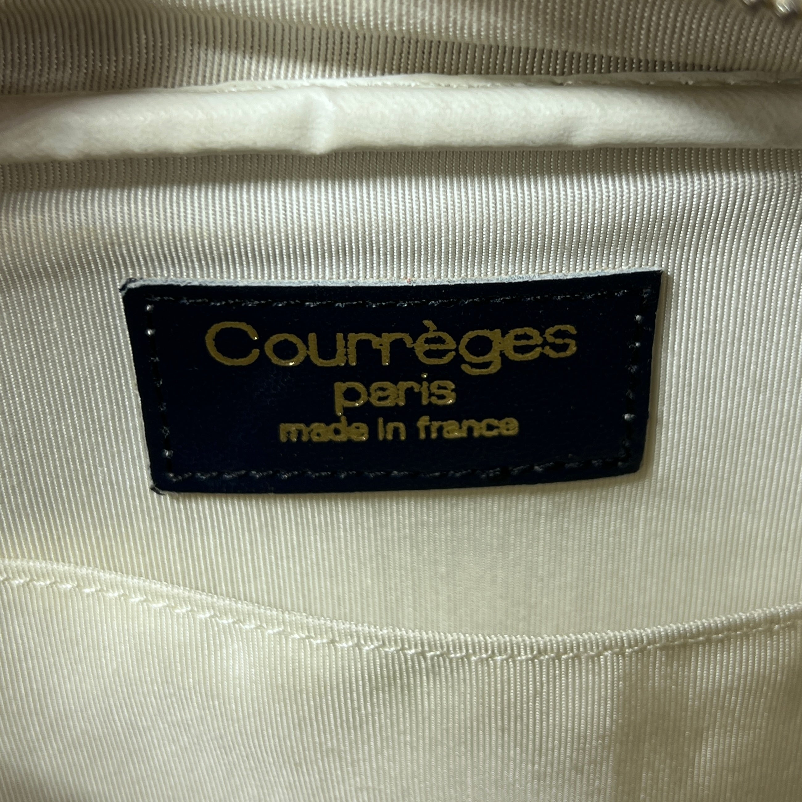 Sac à main COURREGES Caméra cuir bleu