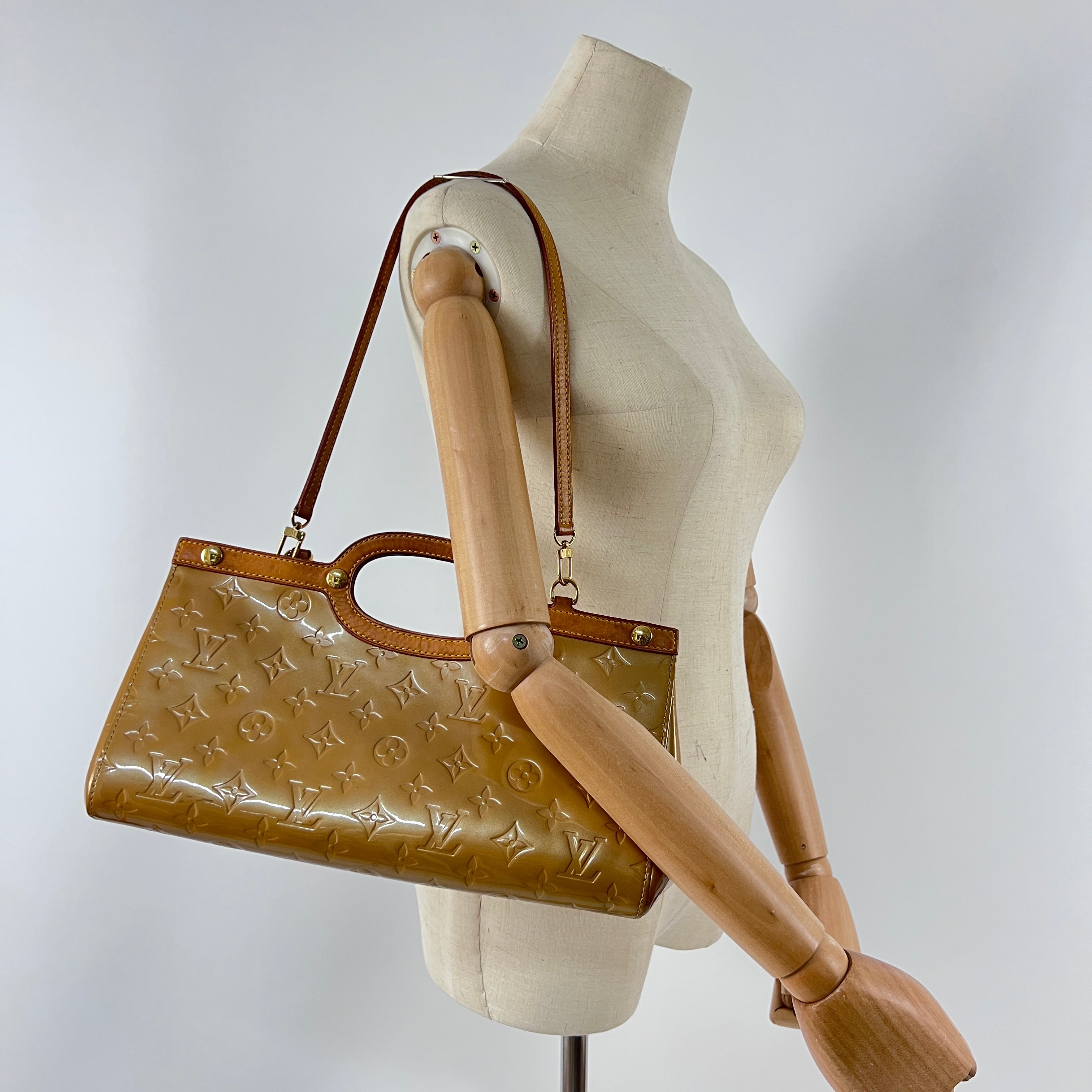 Sac à main LOUIS VUITTON Roxbury cuir vernis marron