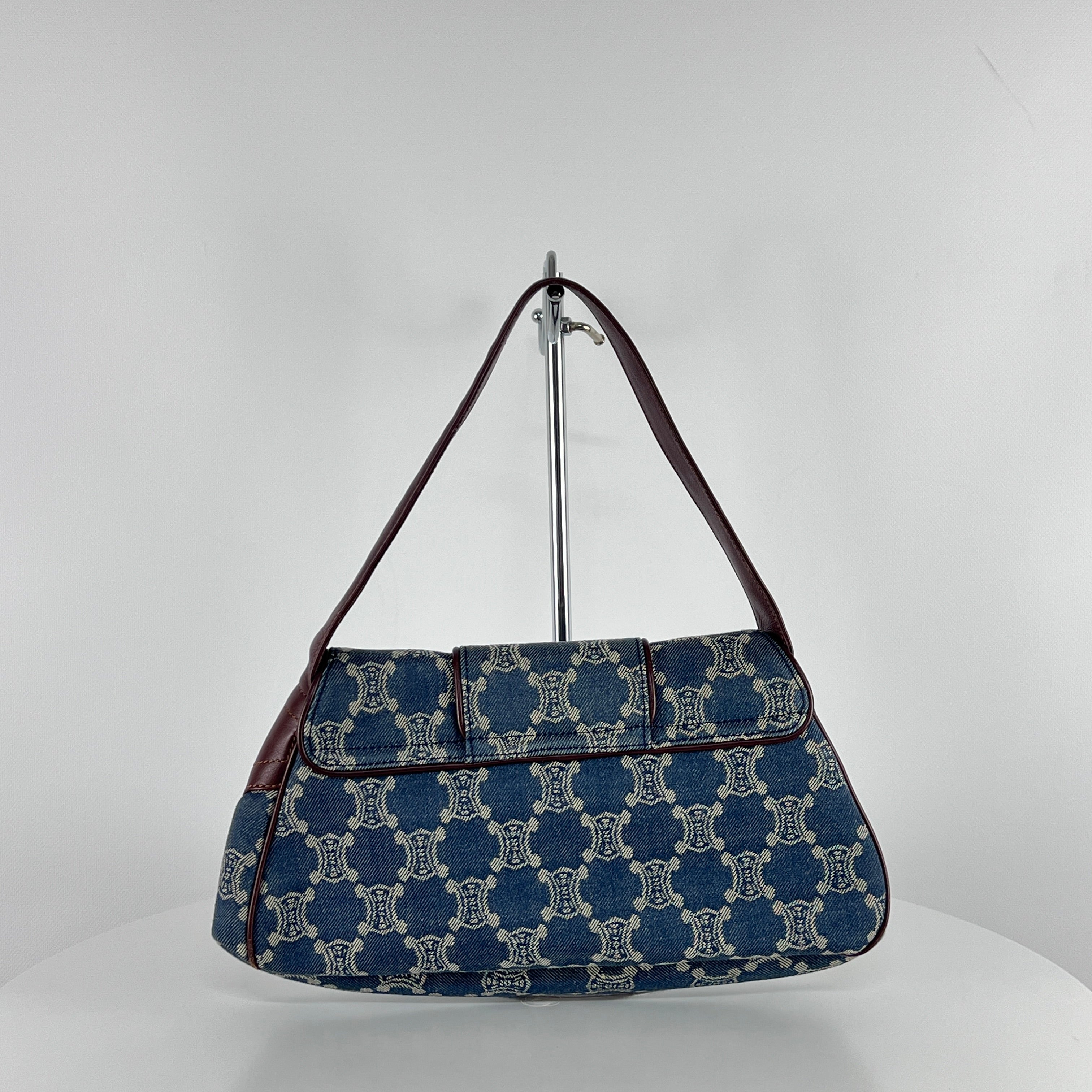 Sac à main CELINE Macadam denim bleu