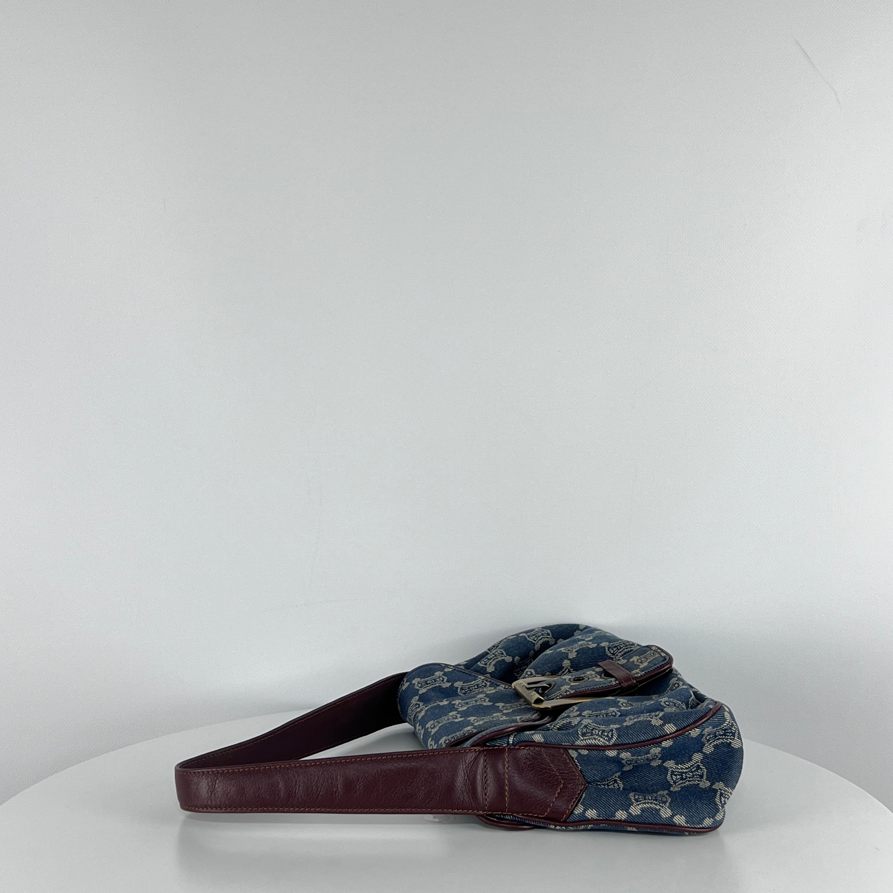 Sac à main CELINE Macadam denim bleu