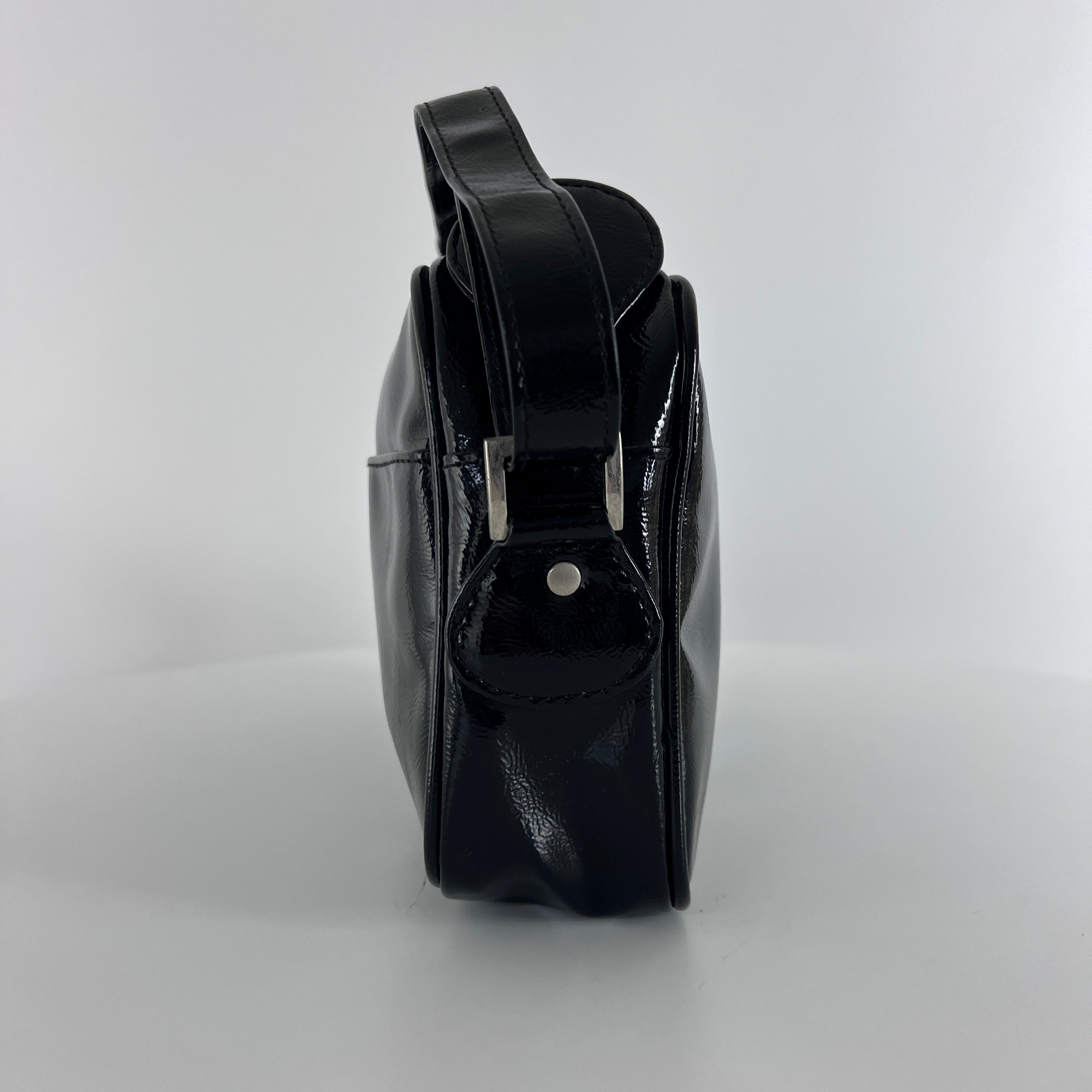 Sac à main COURREGES Caméra vinyle noir