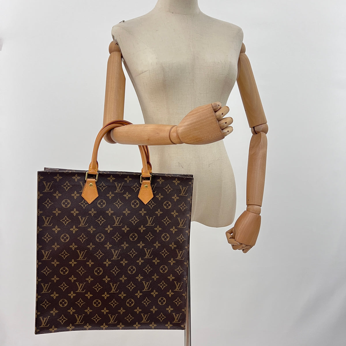Sac LOUIS VUITTON Sac Plat toile et cuir marron vintage 2002