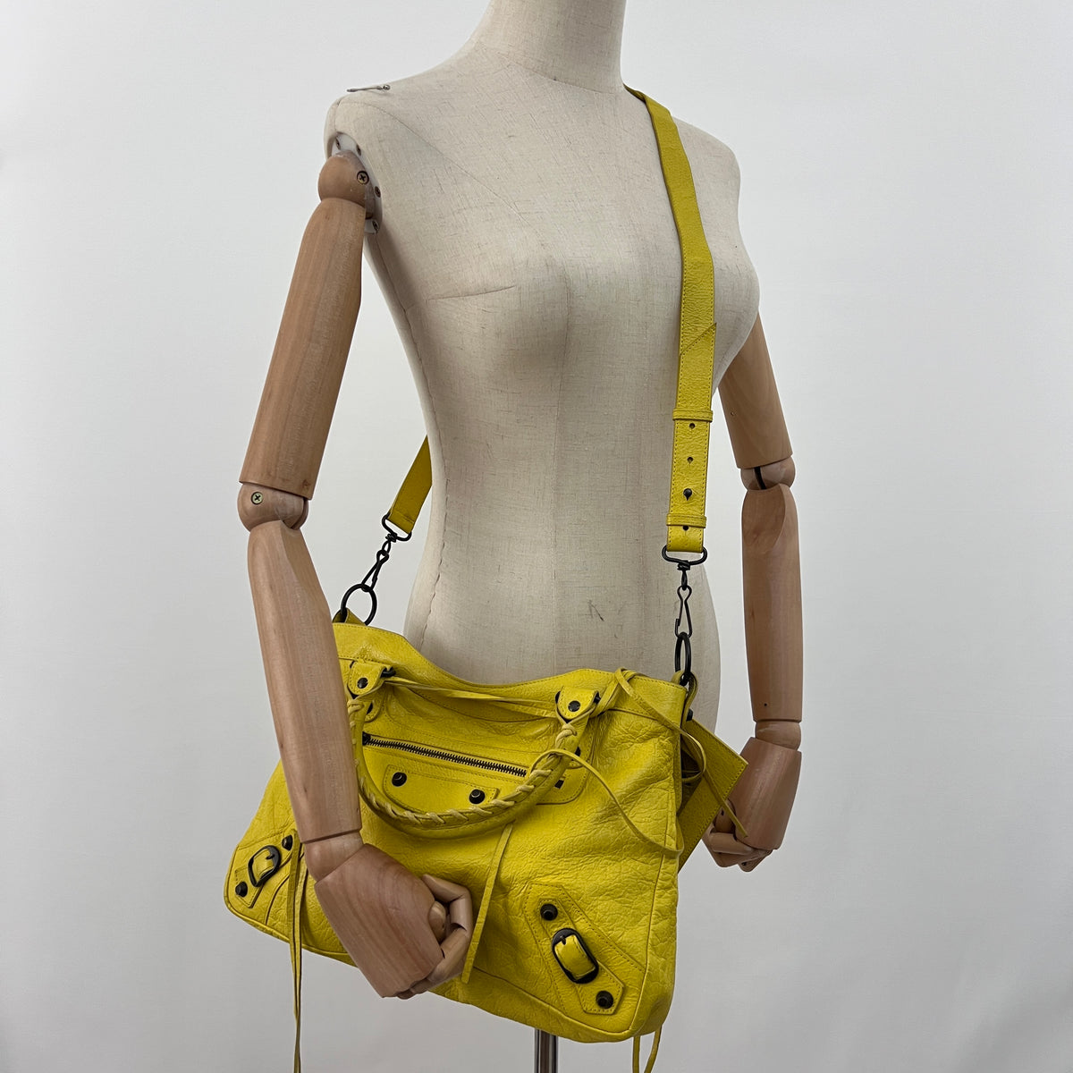 Sac BALENCIAGA The First cuir lisse jaune