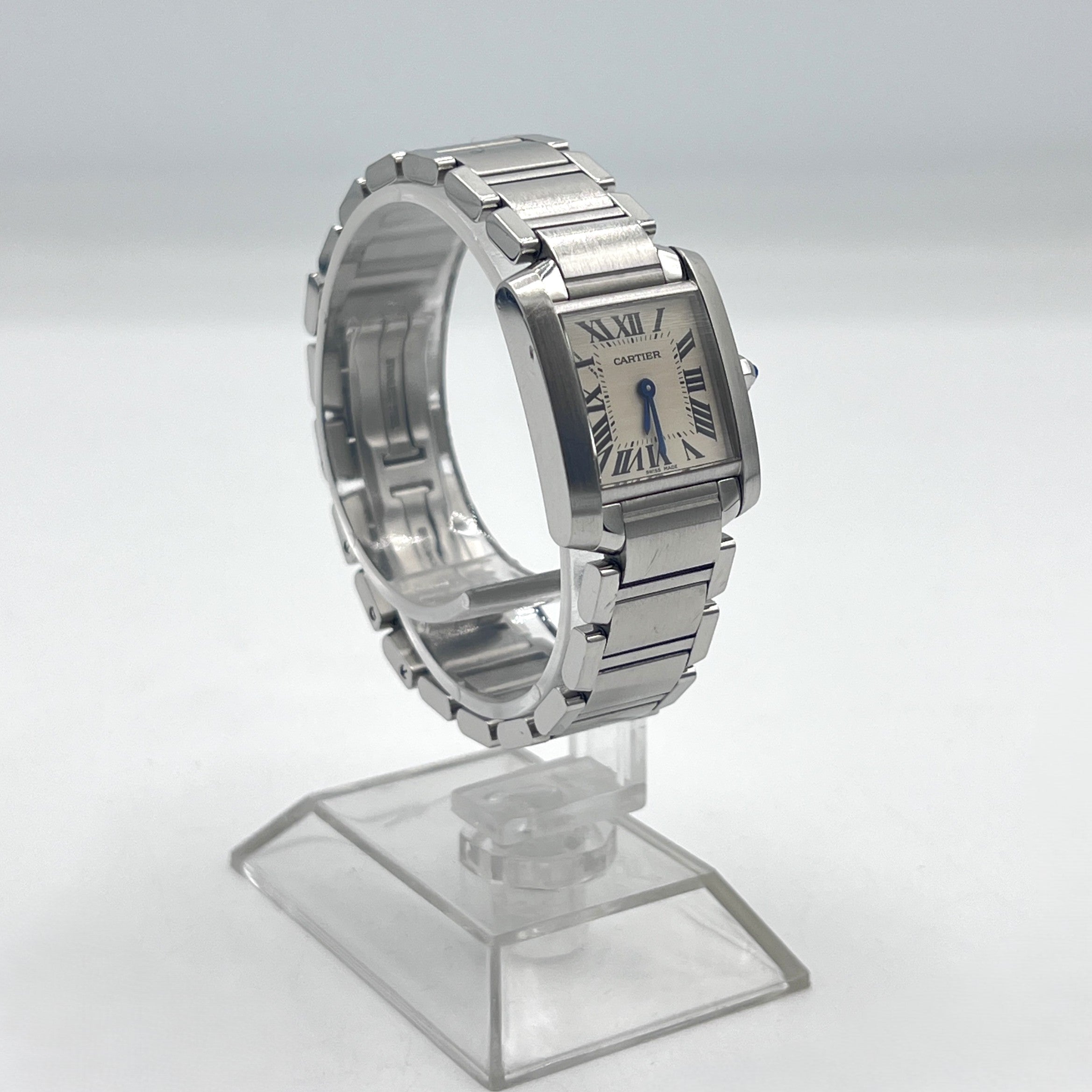 Montre CARTIER Tank Française acier argentée